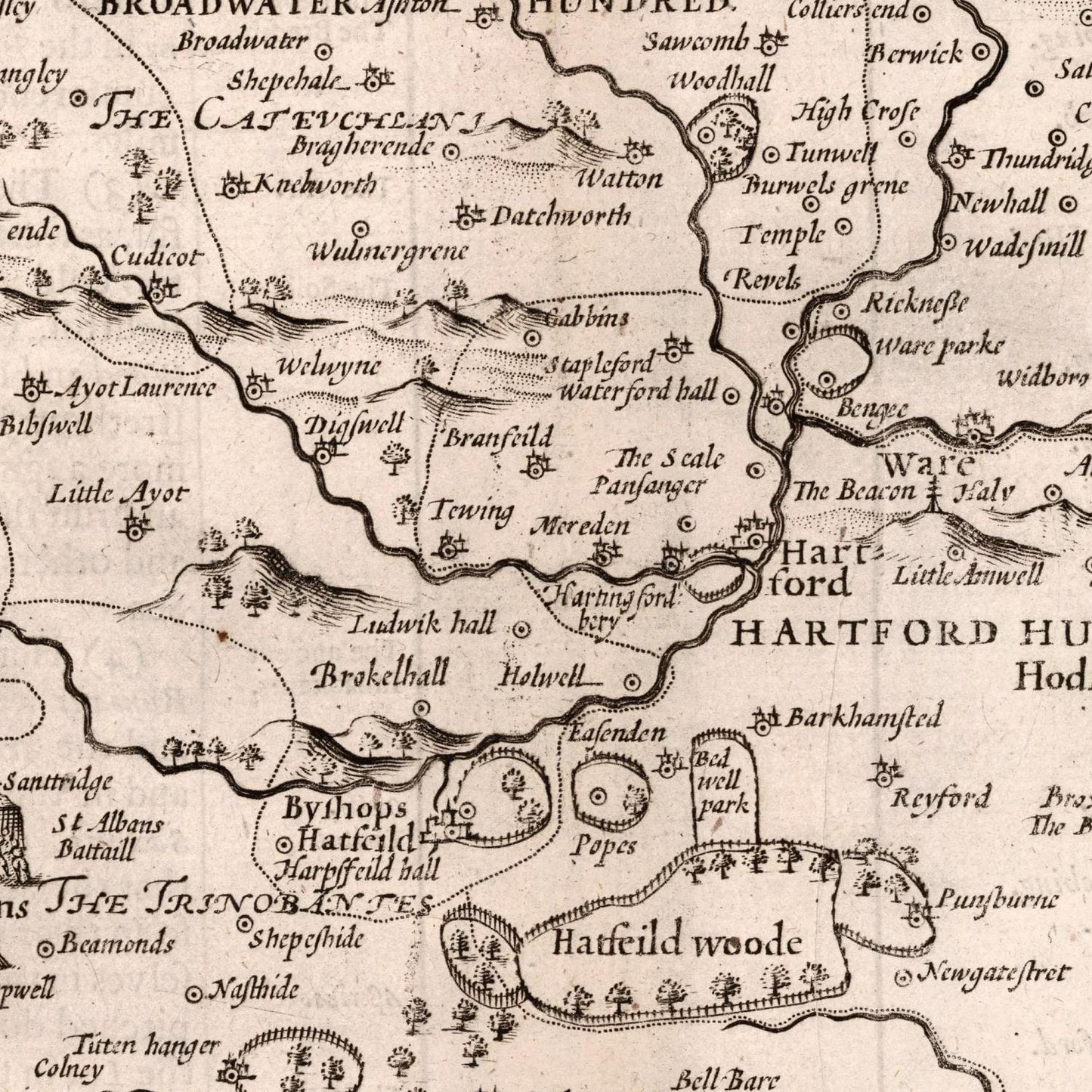 detail of the map from the centre