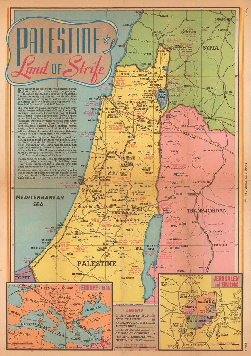 presentation of the map reproduction without a frame