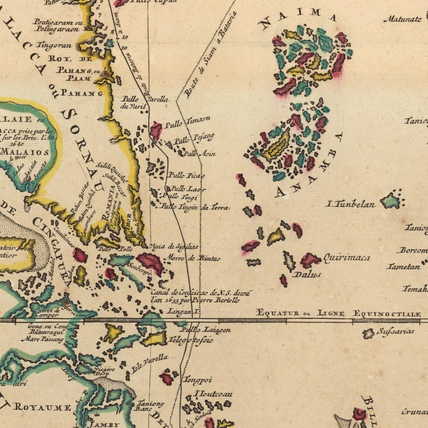 detail of the map from the centre