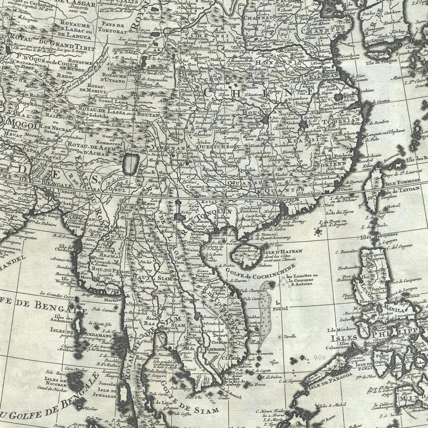 detail of the map from the centre