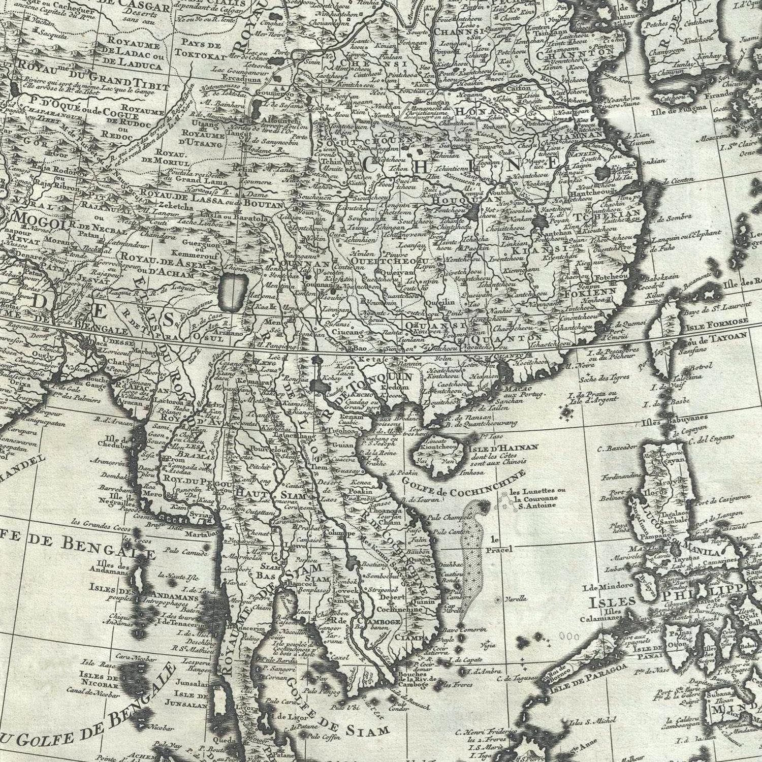 detail of the map from the centre