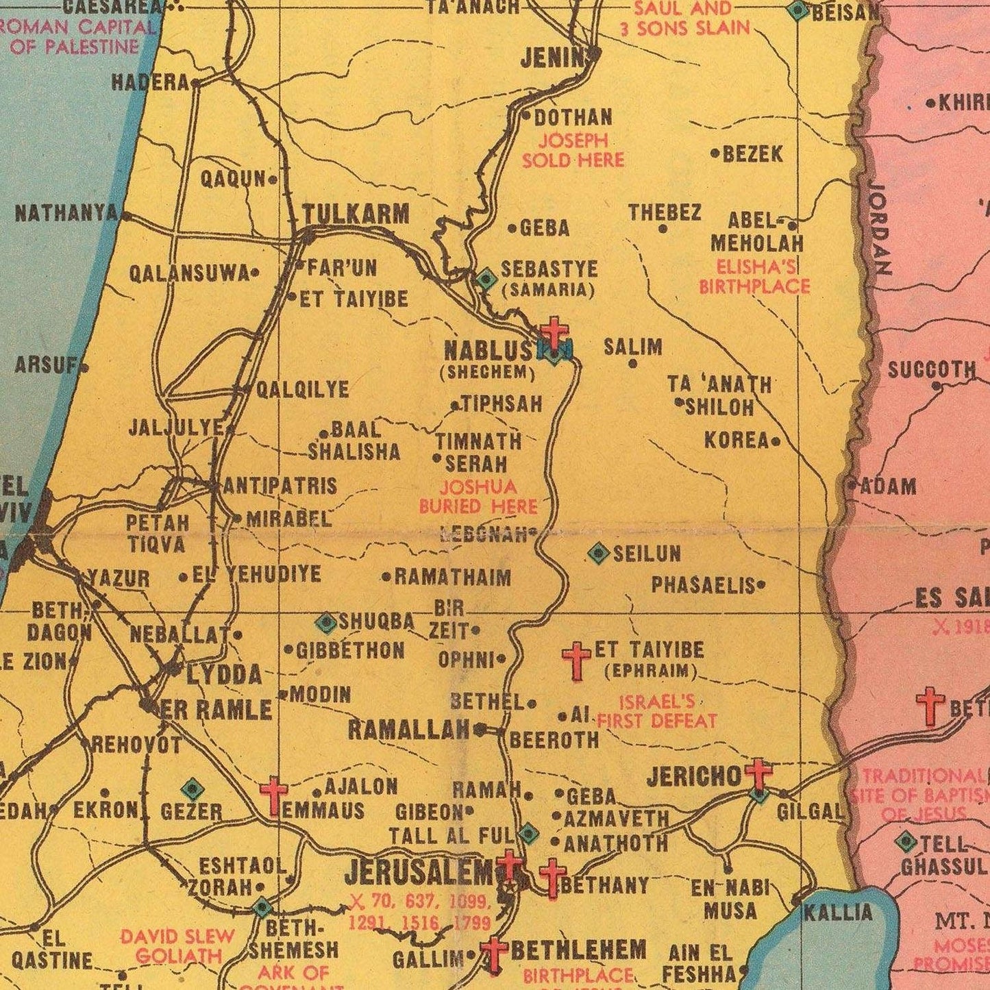 detail of the map from the centre