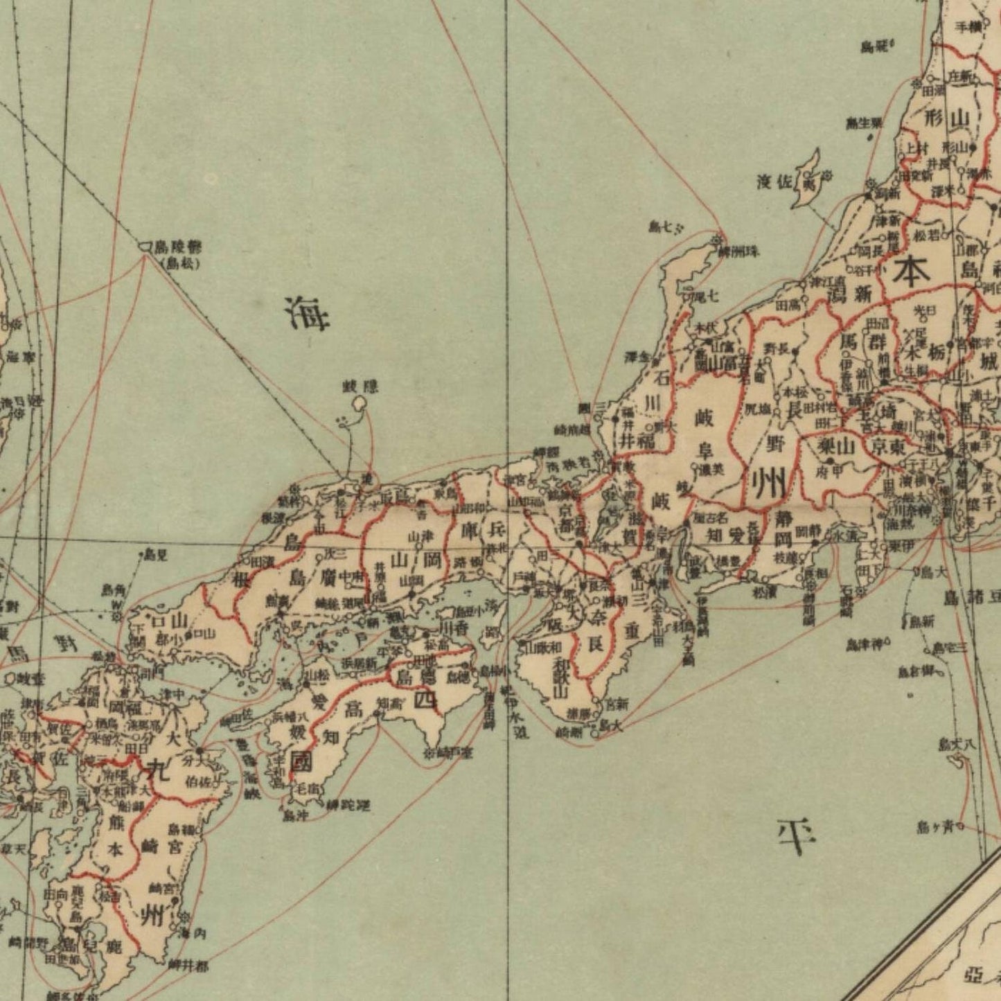 detail of the map from the centre