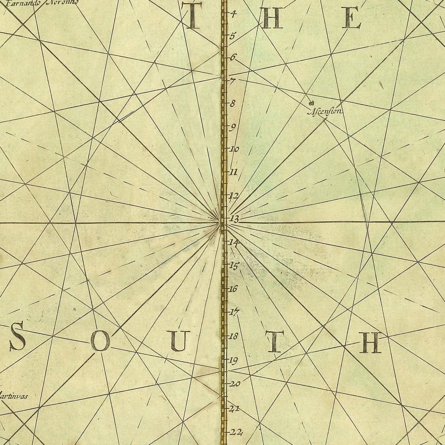 detail of the map from the centre