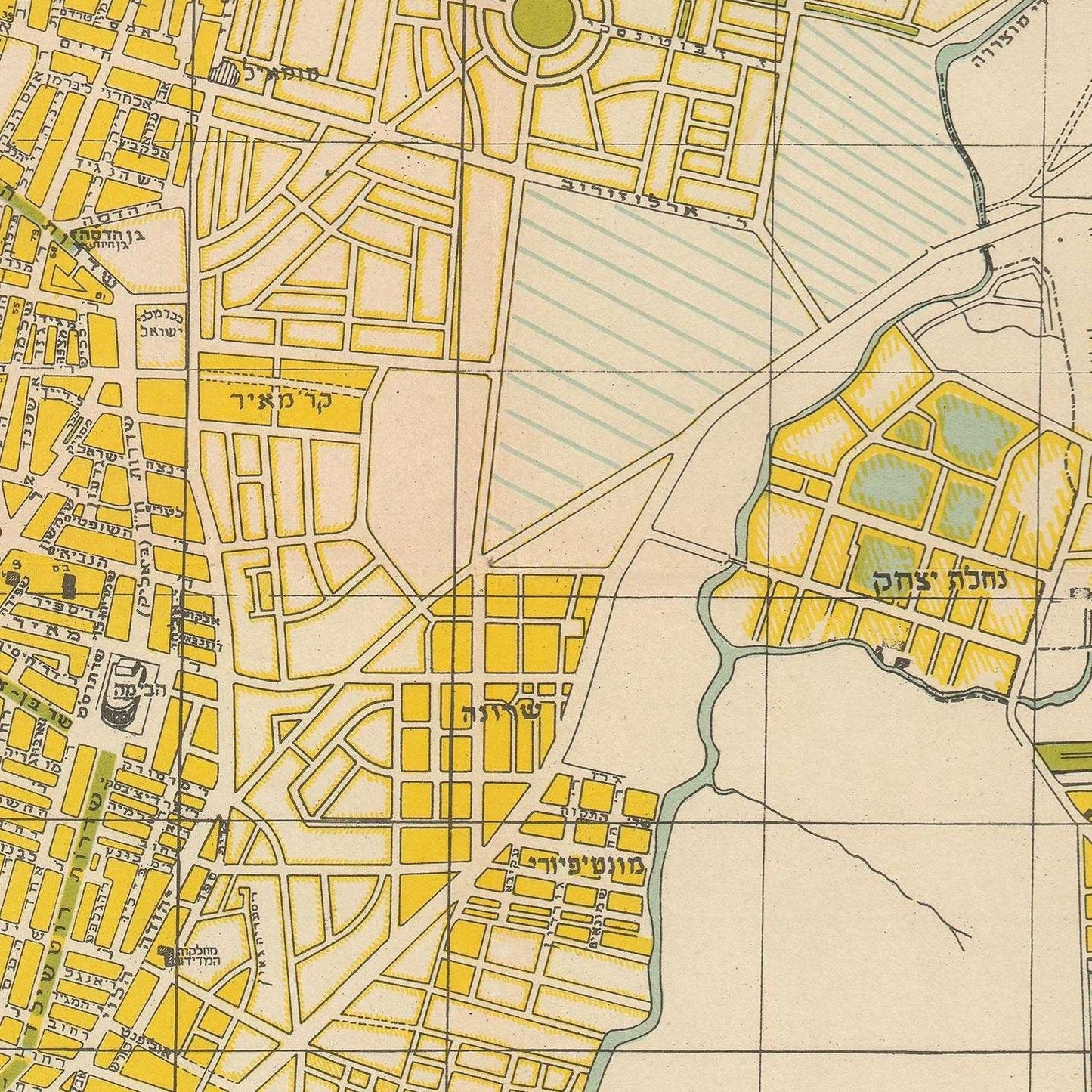detail of the map from the centre