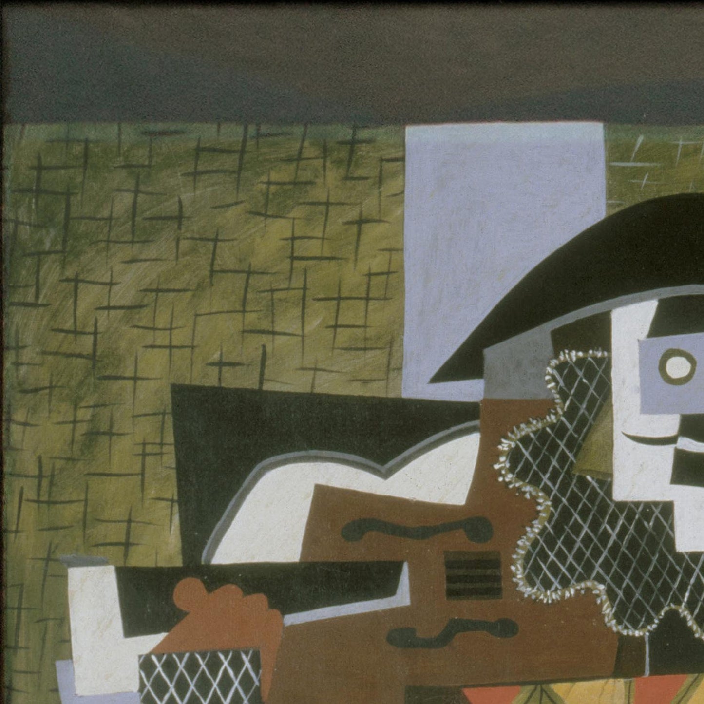 detail of the fine art reproduction from the top left corner