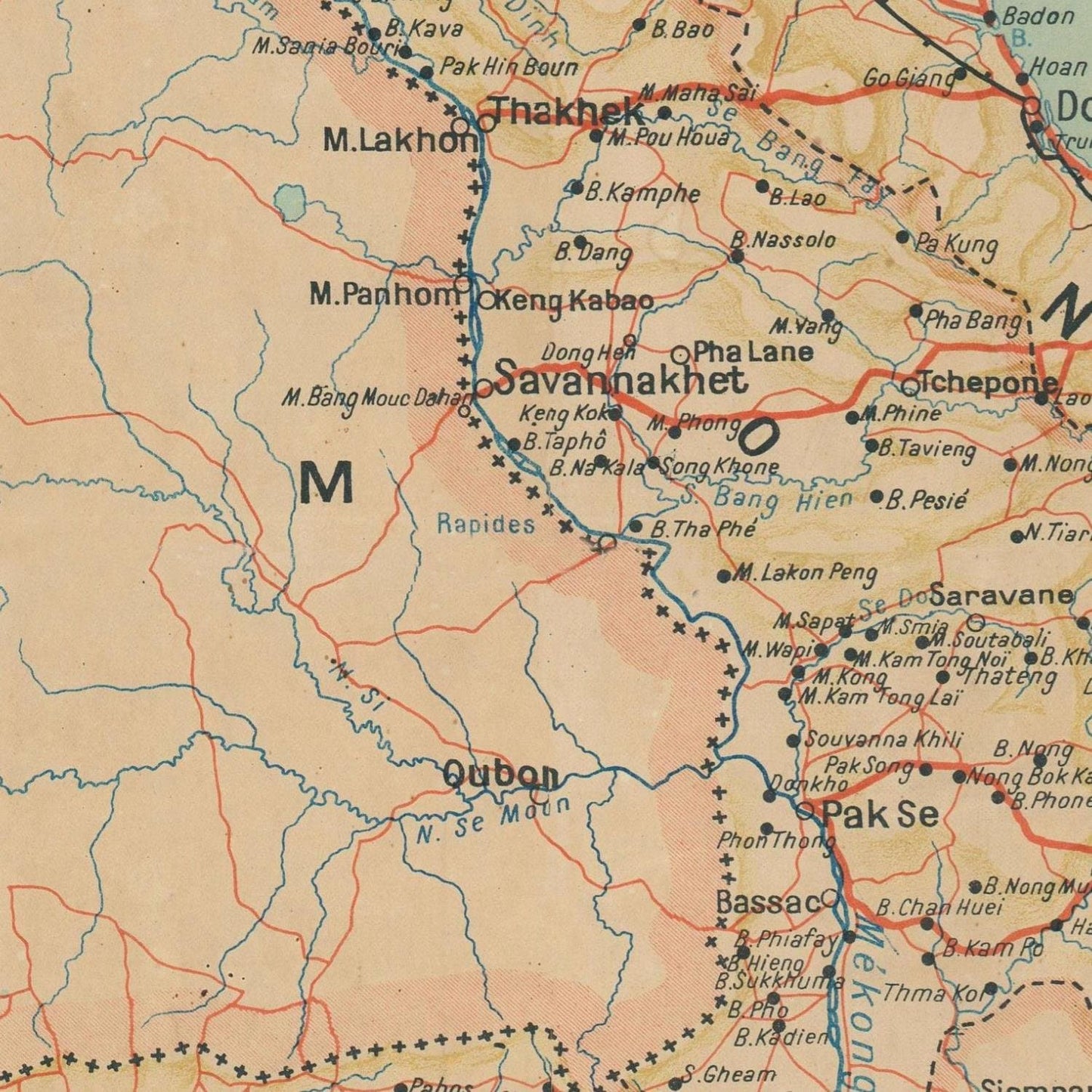 detail of the map from the centre