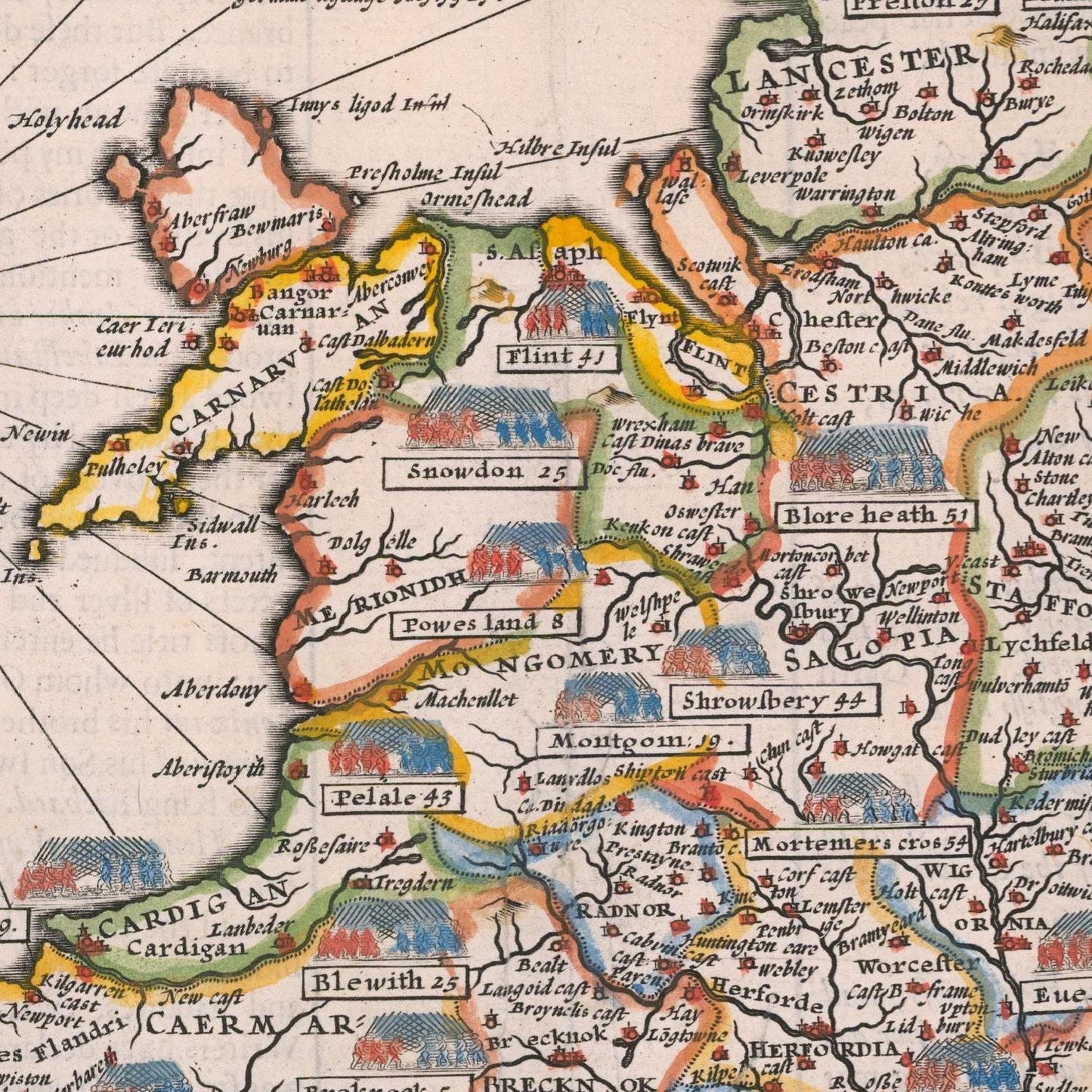 detail of the map from the centre