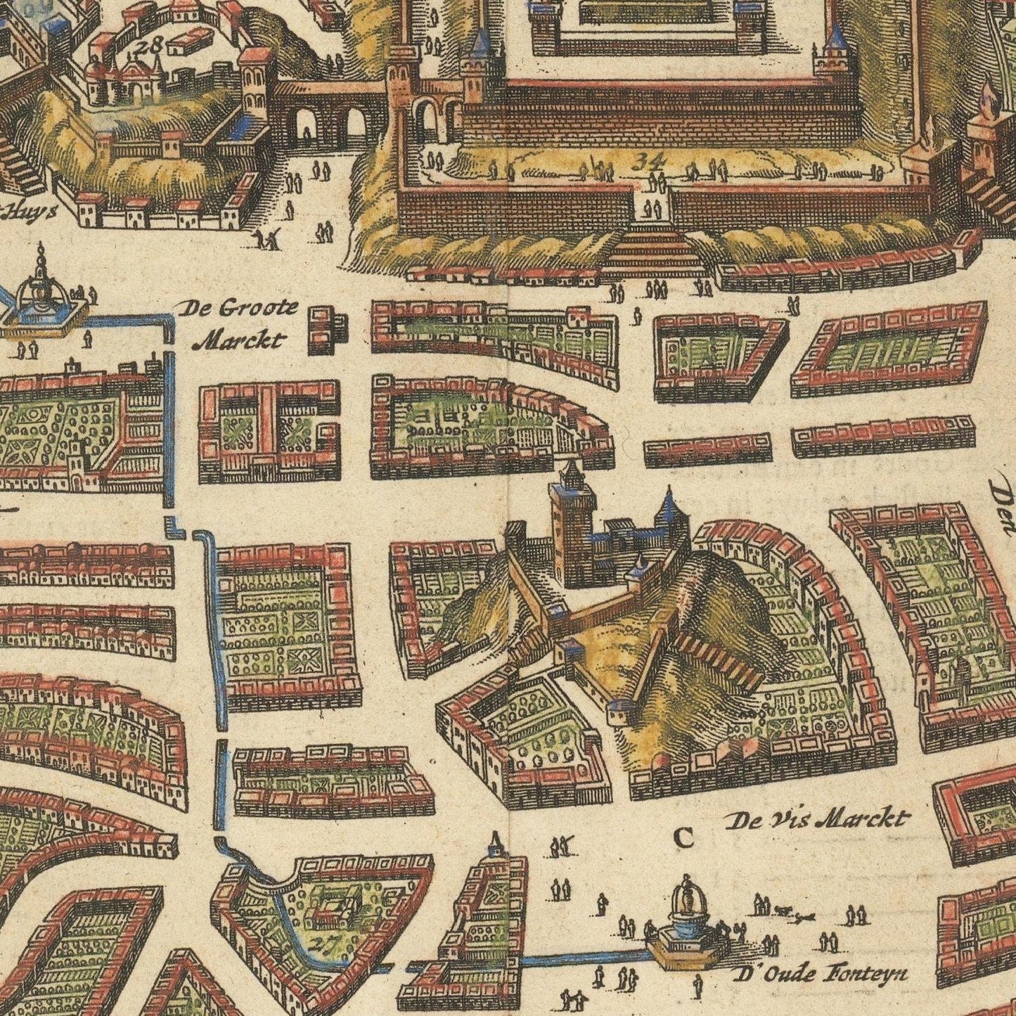 detail of the map from the centre