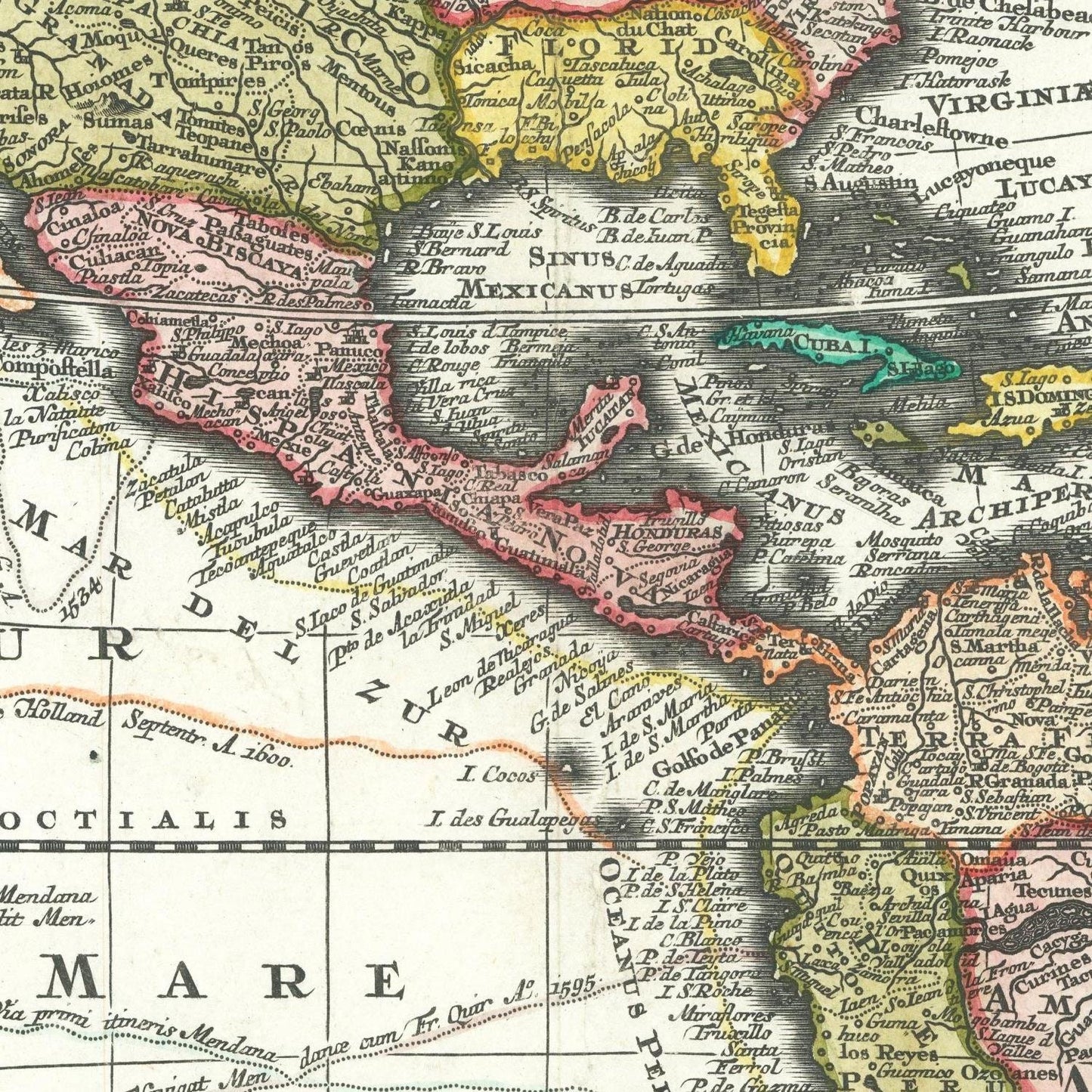 detail of the map from the centre