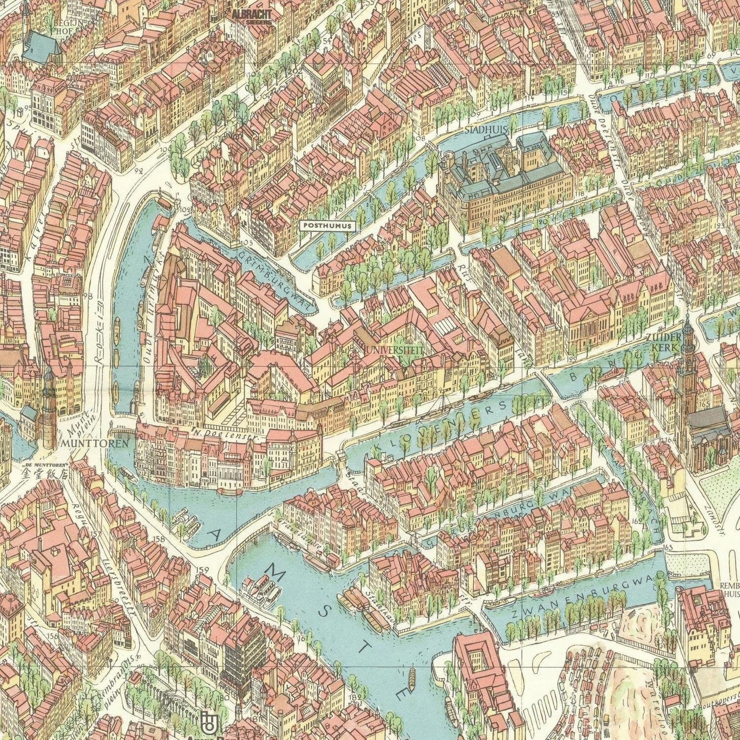 detail of the map from the centre