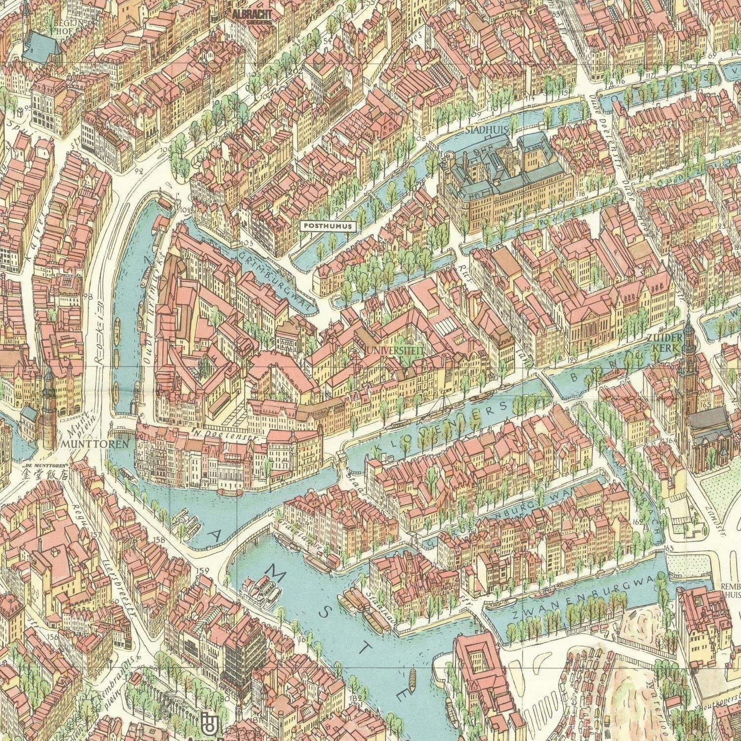 detail of the map from the centre