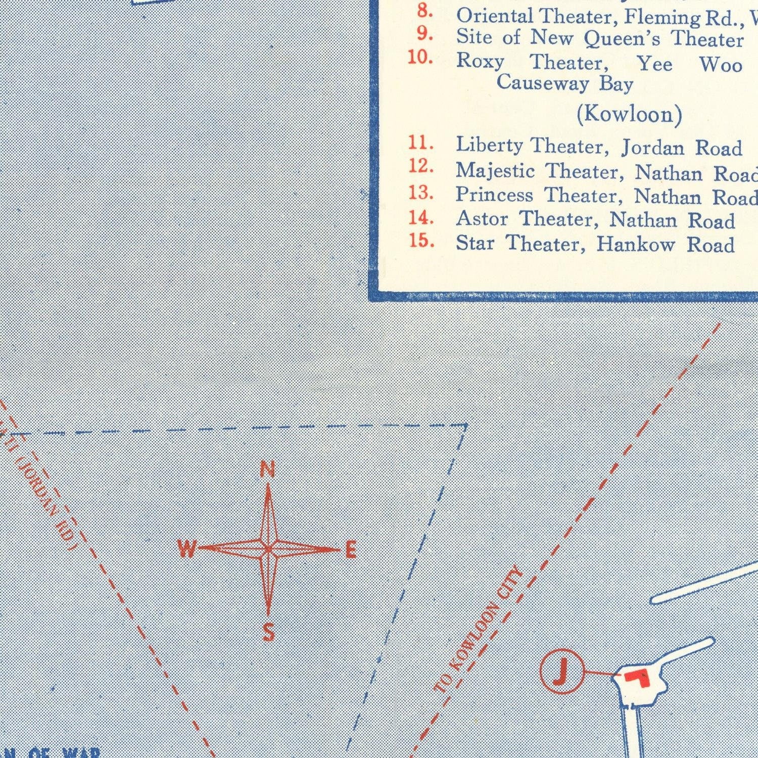 detail of the map from the centre