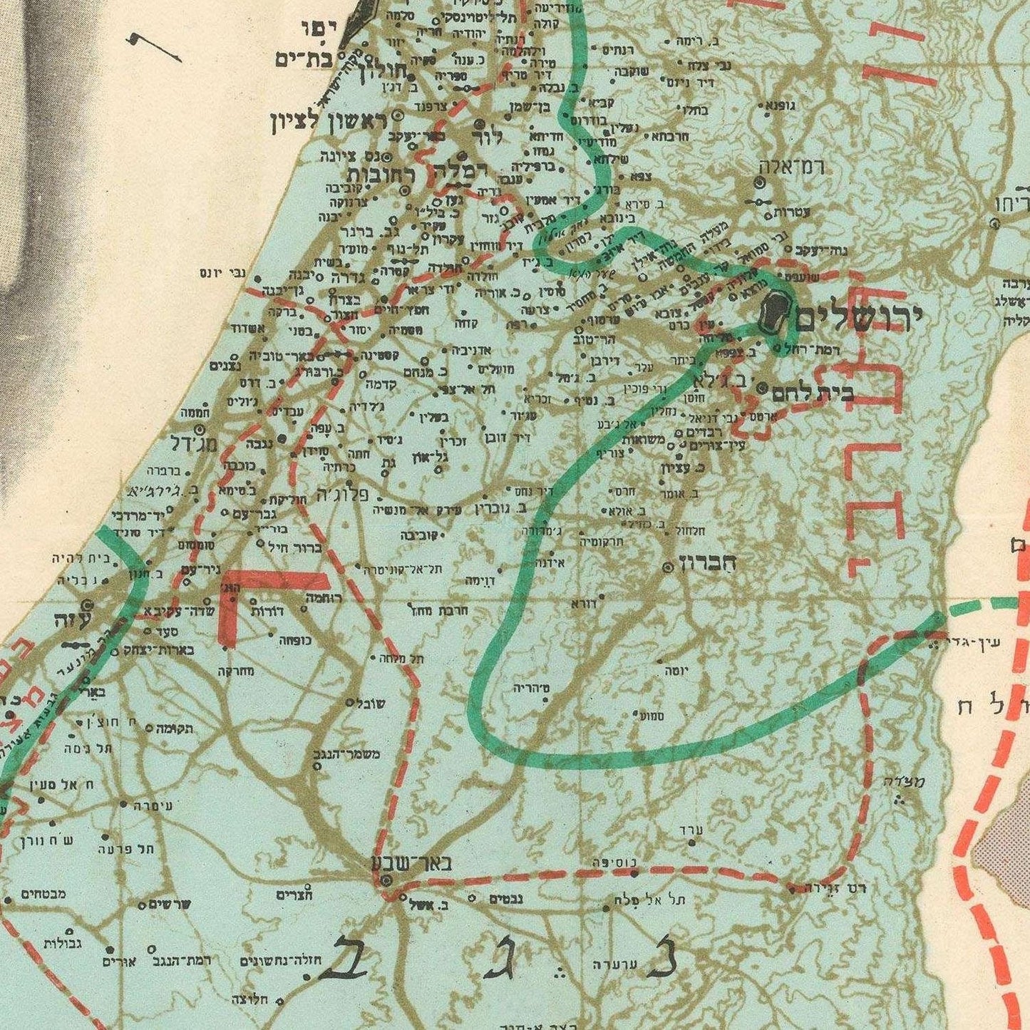 detail of the map from the centre