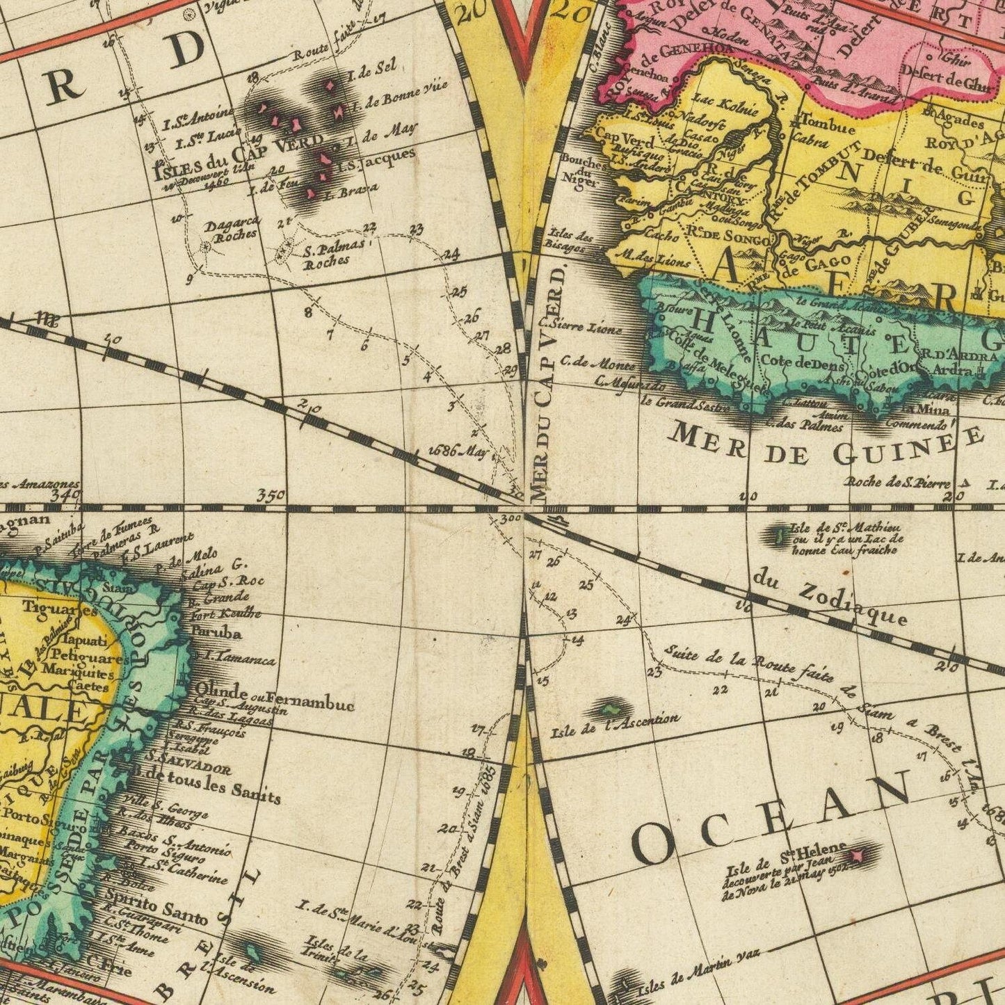 detail of the map from the centre