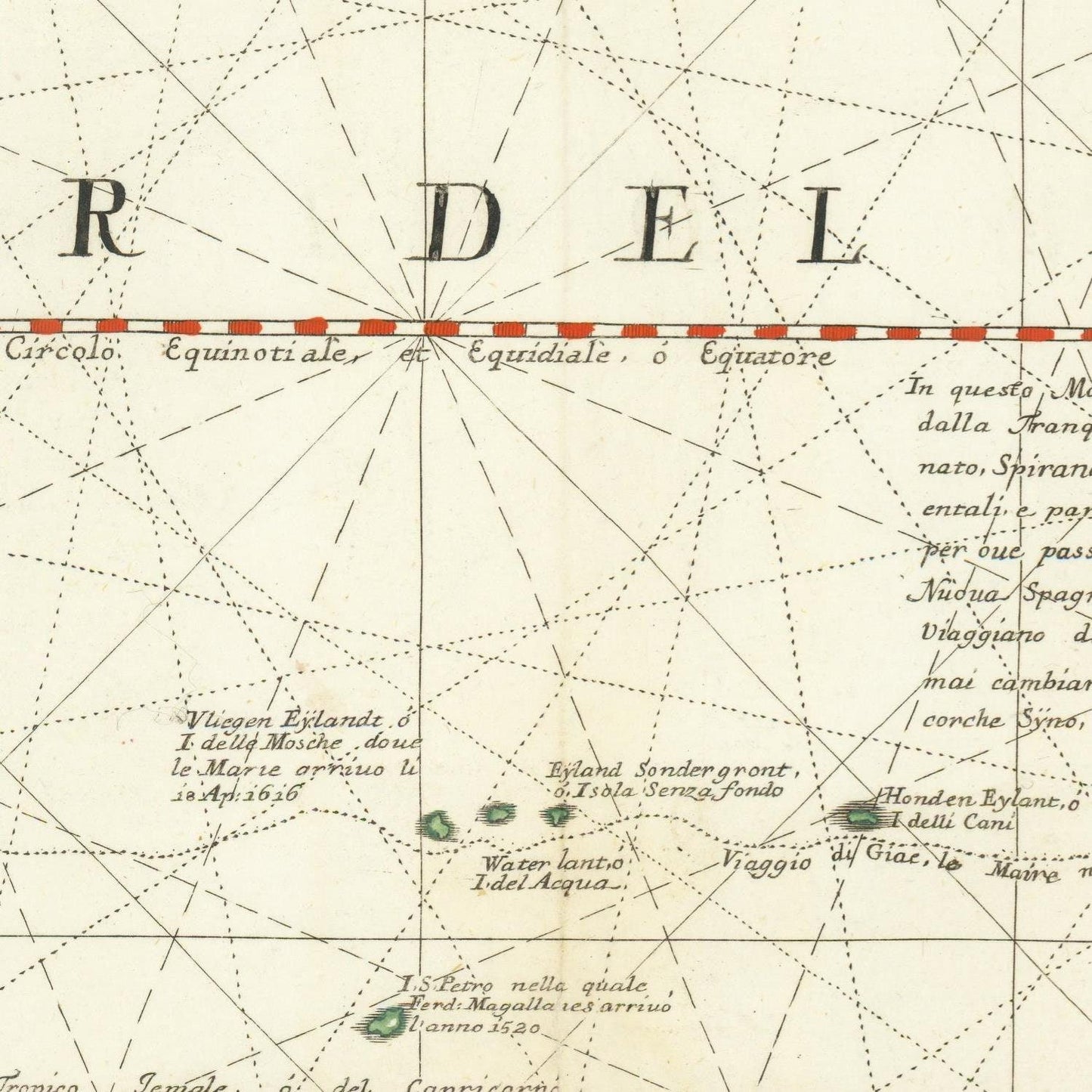 detail of the map from the centre
