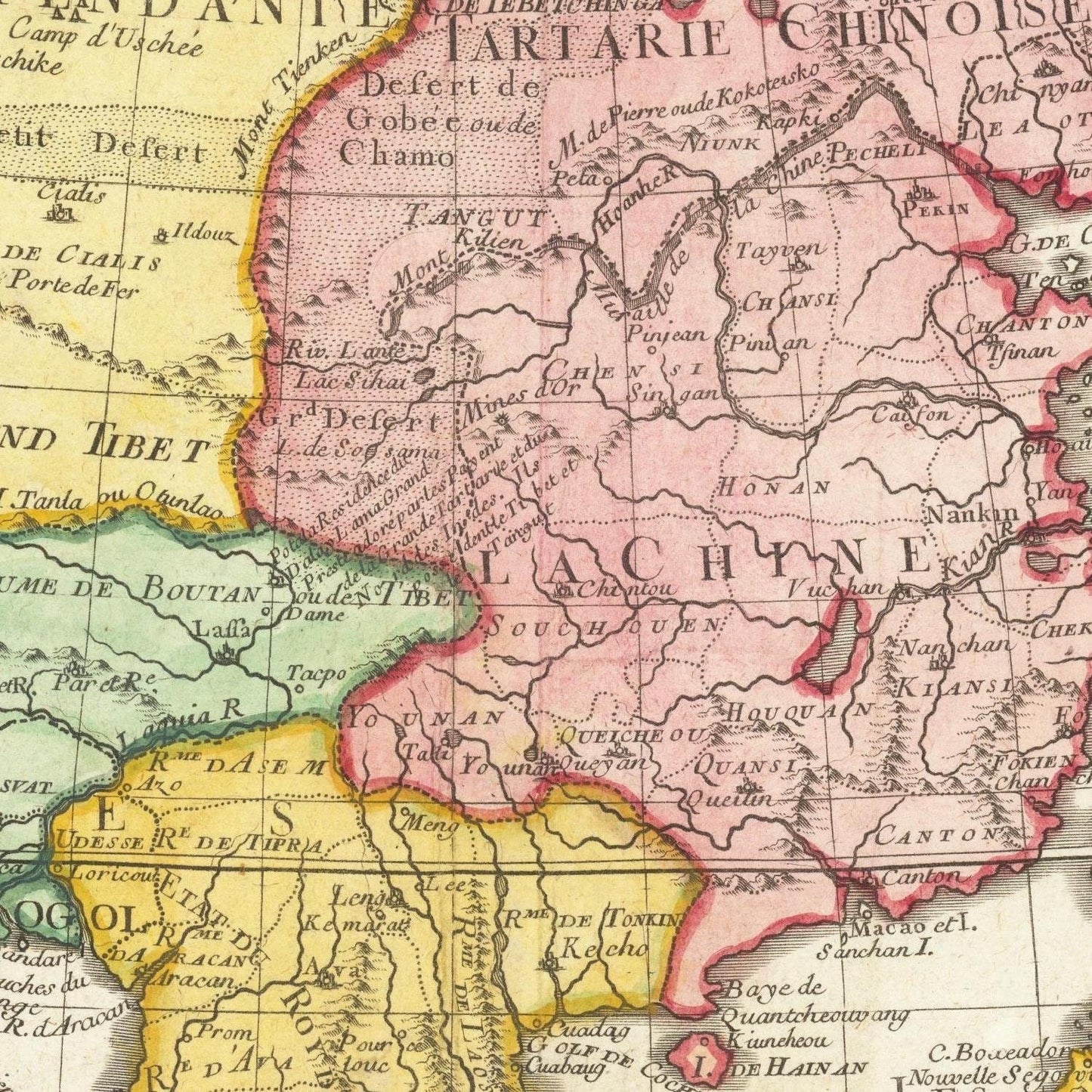 detail of the map from the centre