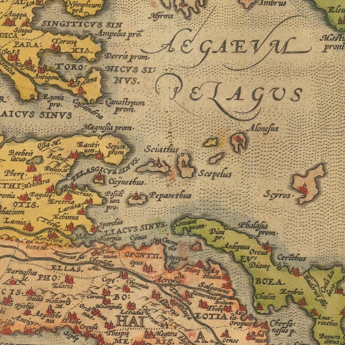 detail of the map from the centre