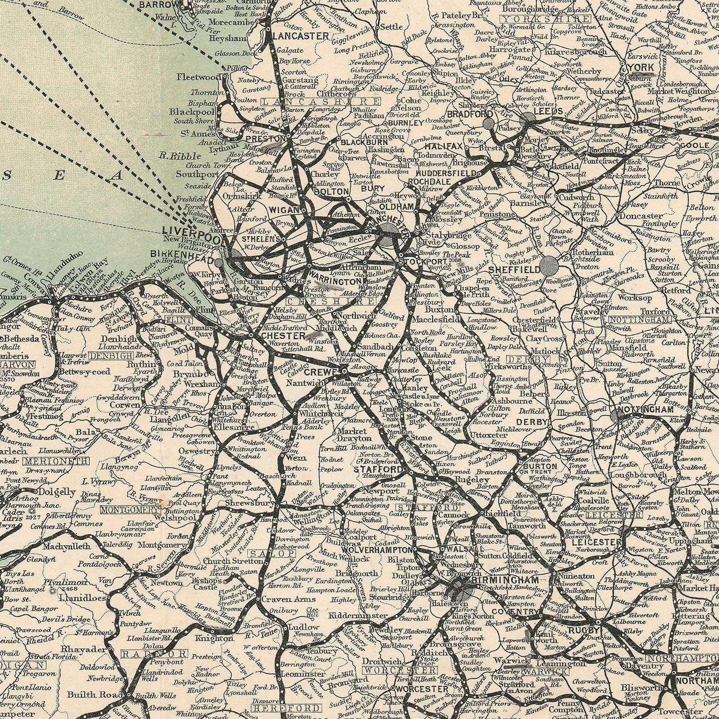 detail of the map from the centre