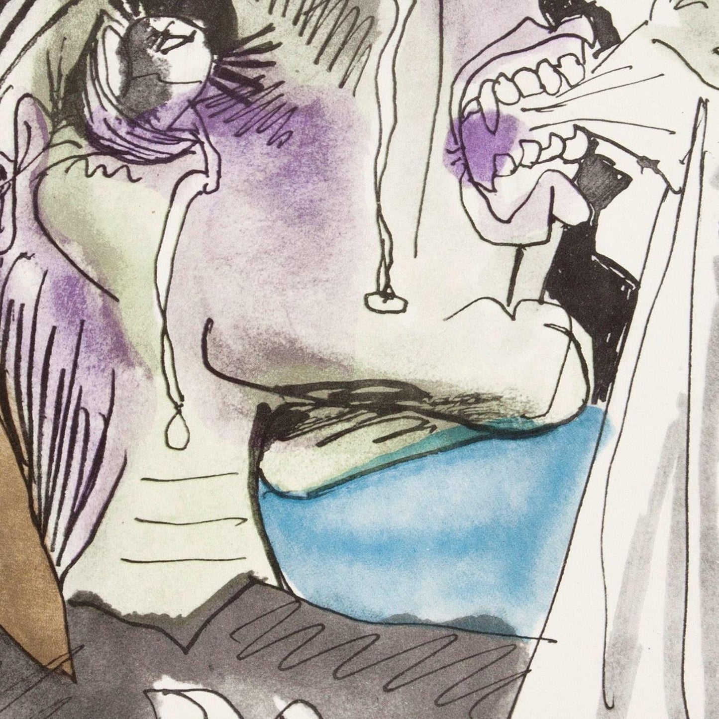 detail of the fine art reproduction from the centre