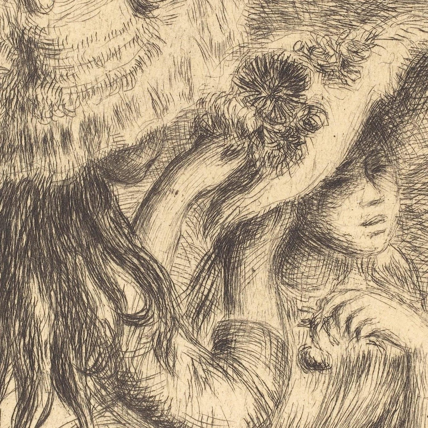 detail of the fine art reproduction from the centre