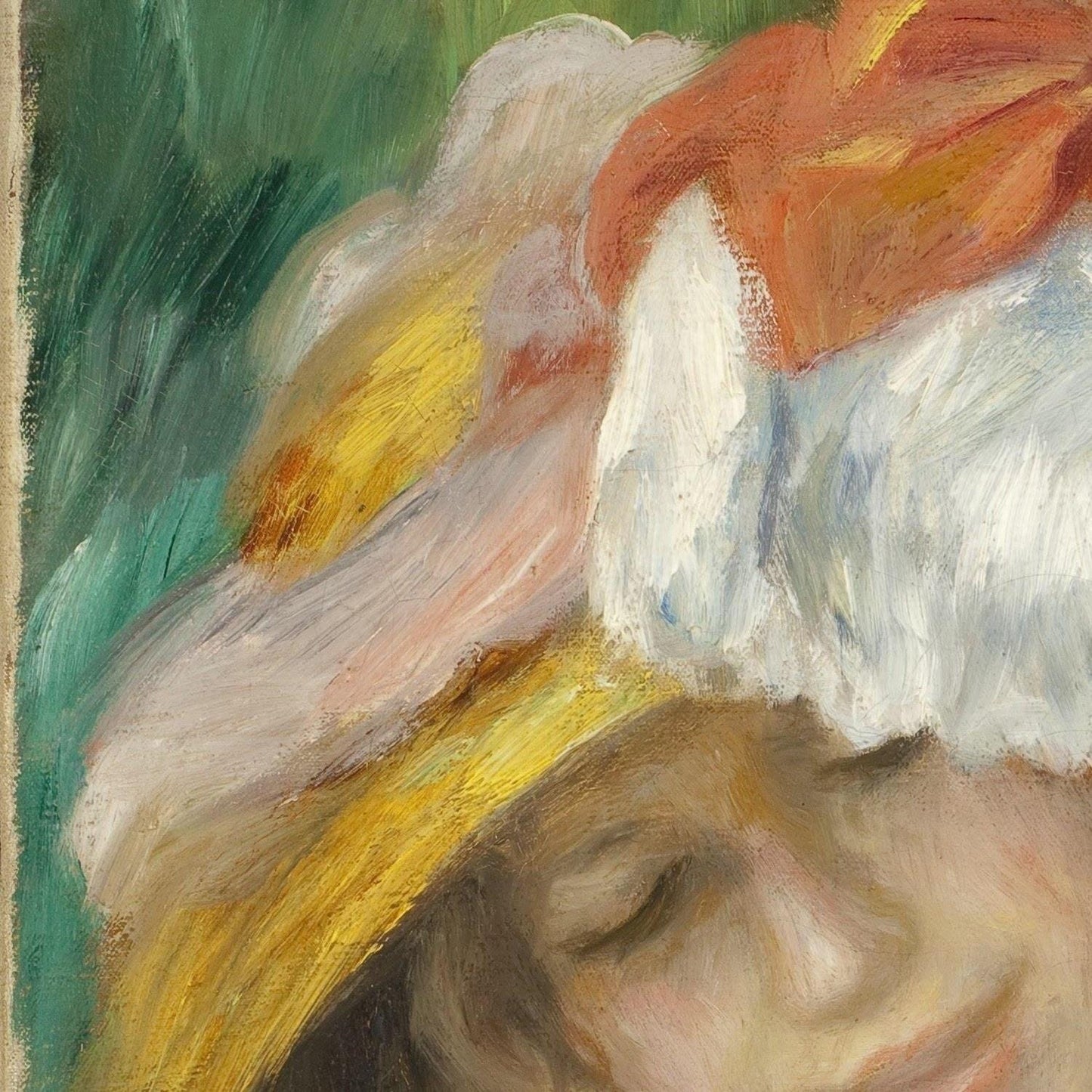 detail of the fine art reproduction from the centre left