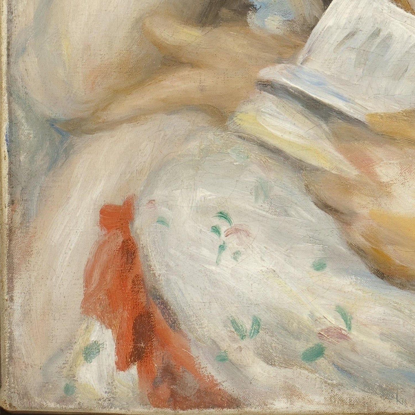 detail of the fine art reproduction from the bottom left corner