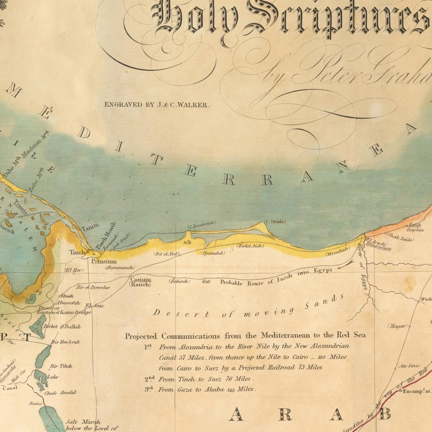 detail of the map from the centre