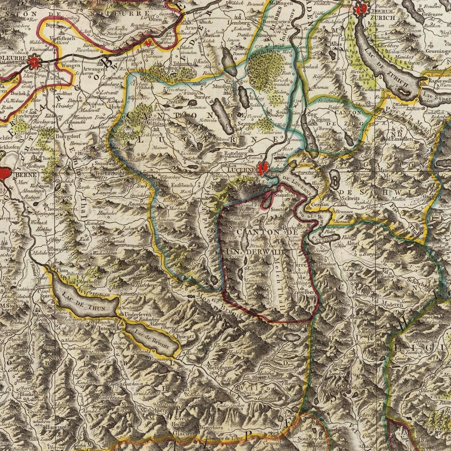 detail of the map from the centre