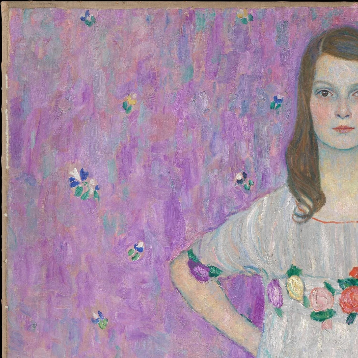 detail of the fine art reproduction from the top left corner