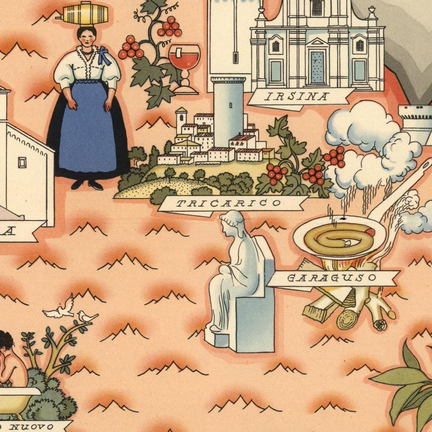 detail of the map from the centre