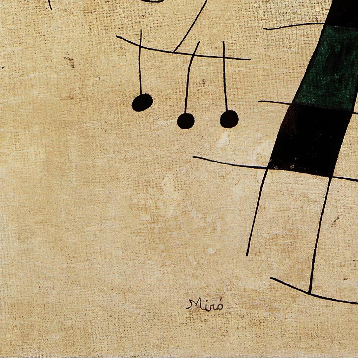 detail of the fine art reproduction from the bottom left corner