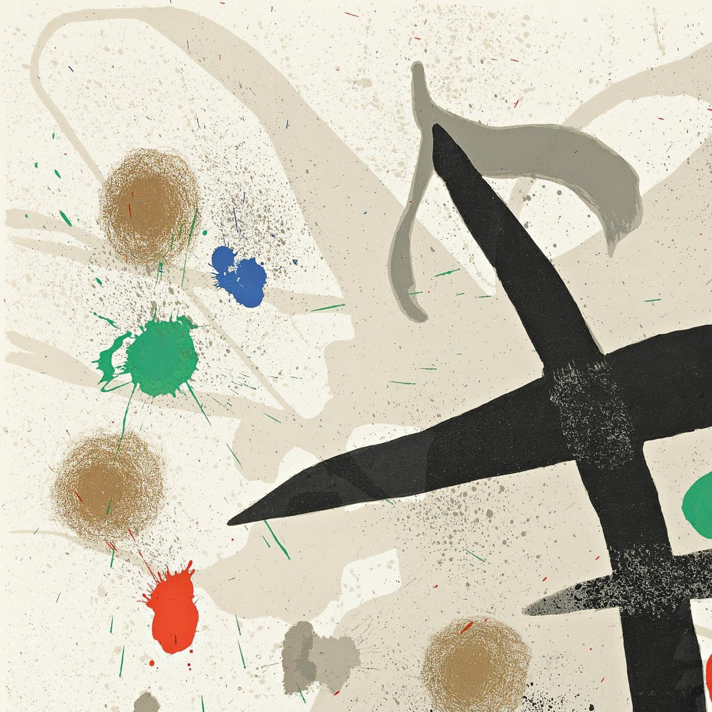 detail of the fine art reproduction from the top left corner