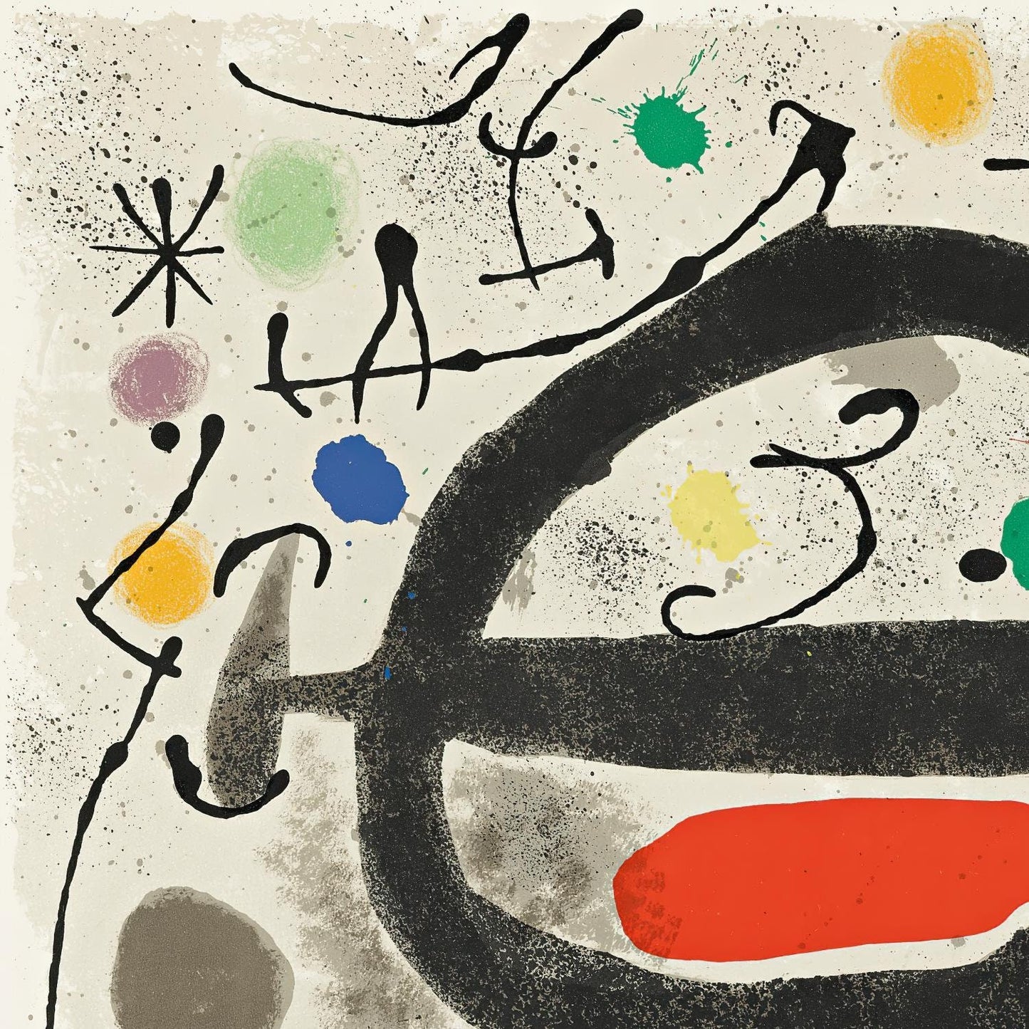 detail of the fine art reproduction from the top left corner
