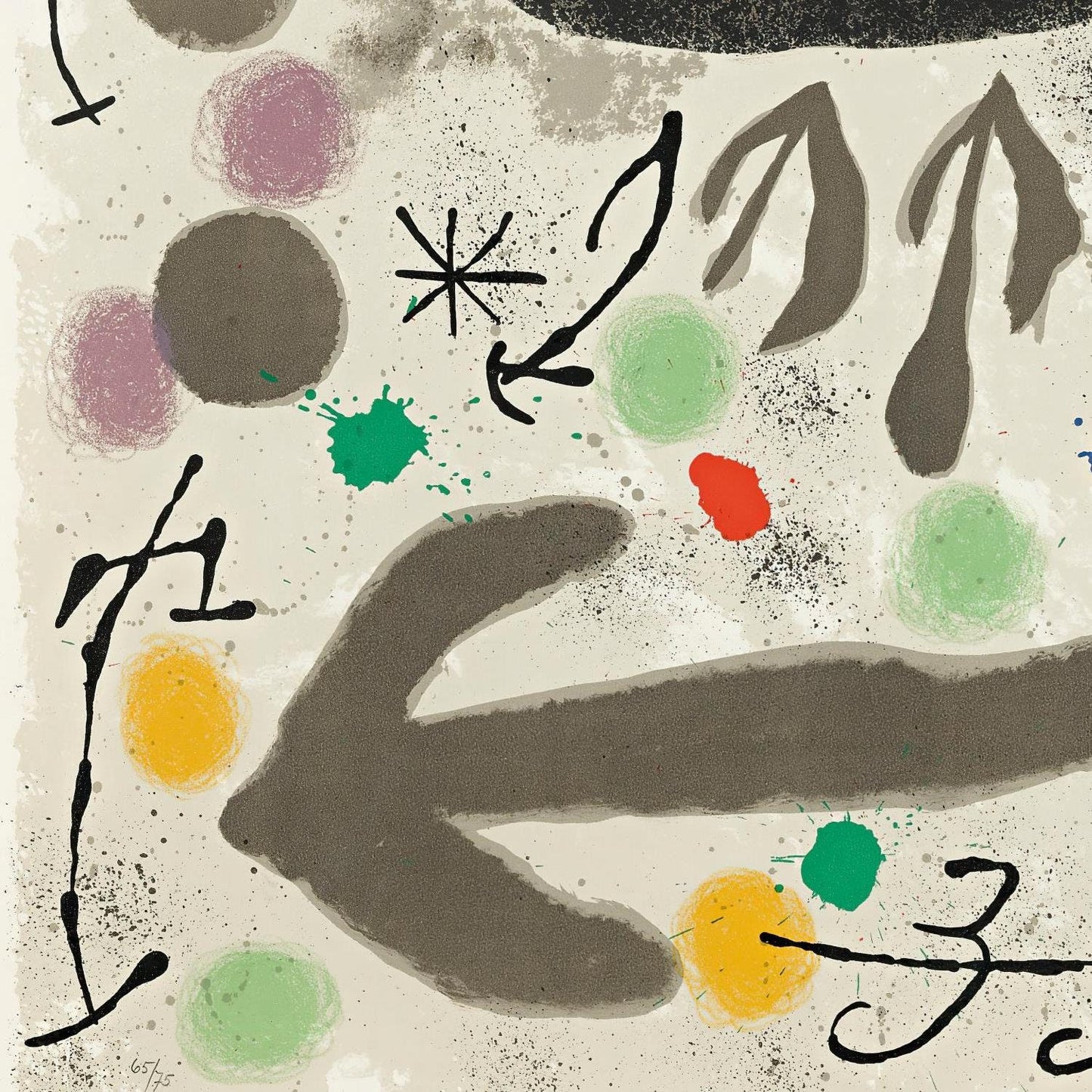 detail of the fine art reproduction from the bottom left corner