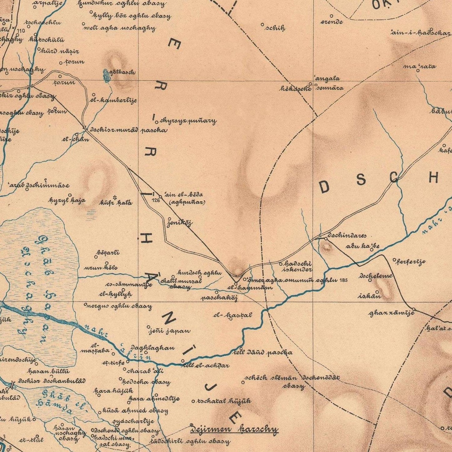 detail of the map from the centre