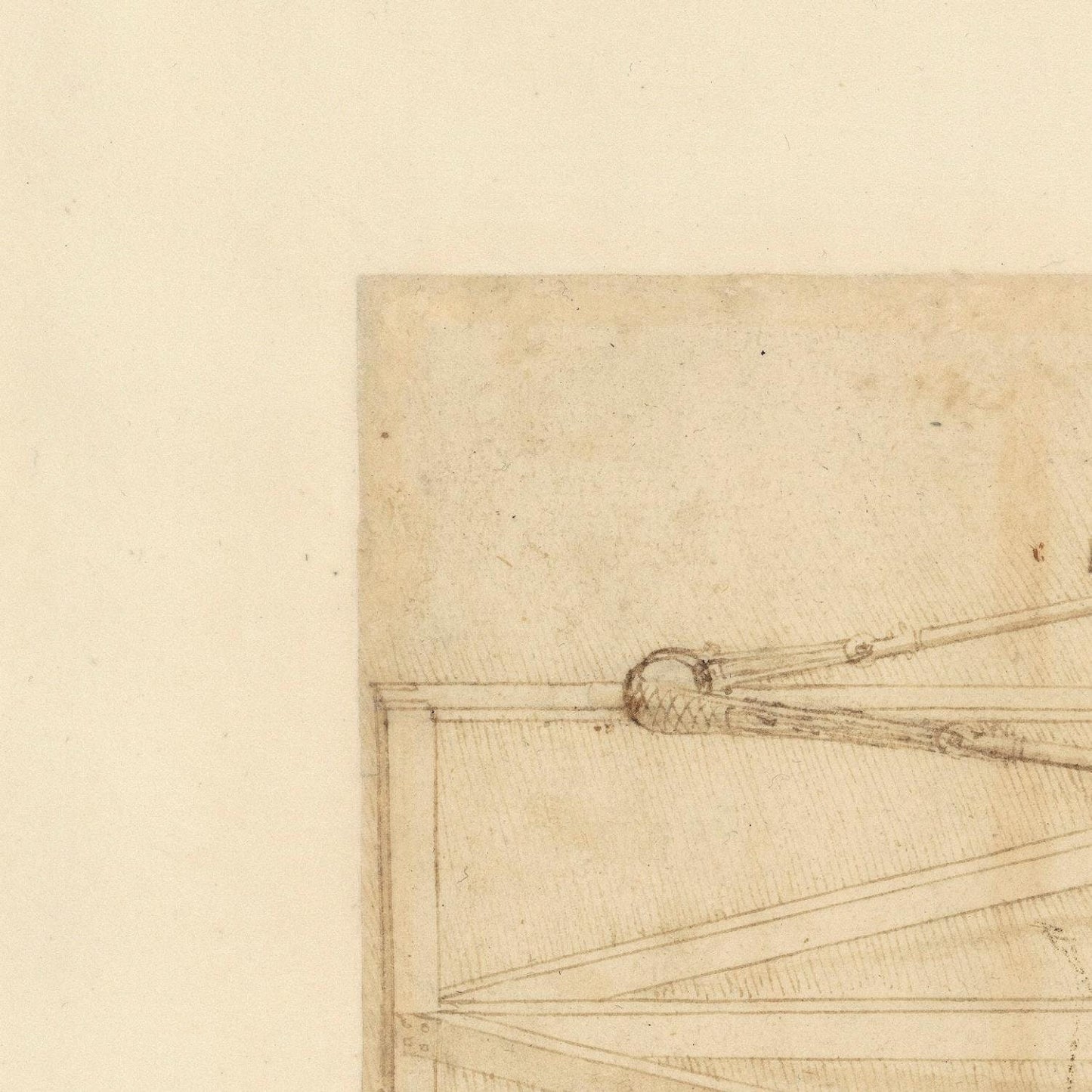 detail of the drawing reproduction from the top left corner