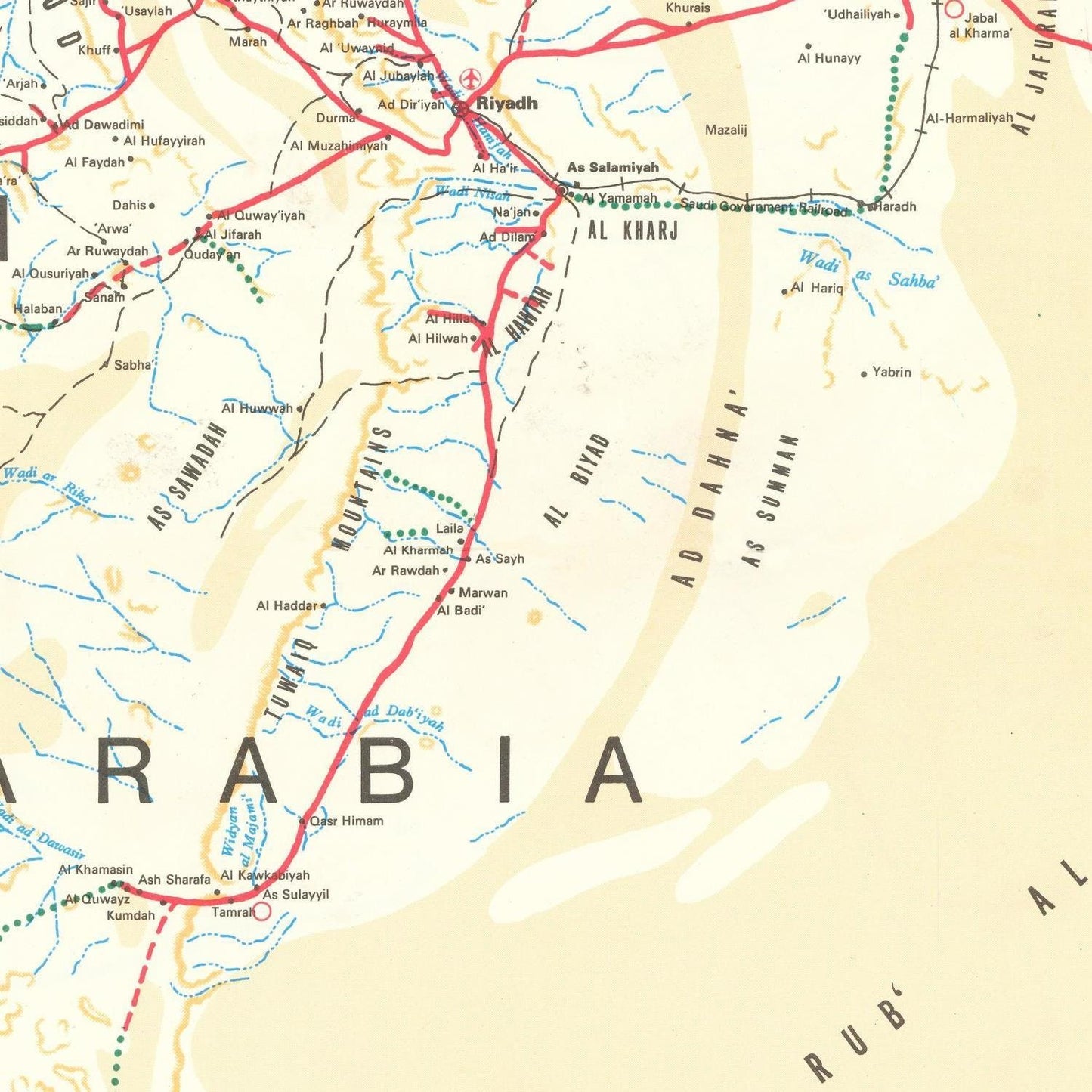 detail of the map from the centre