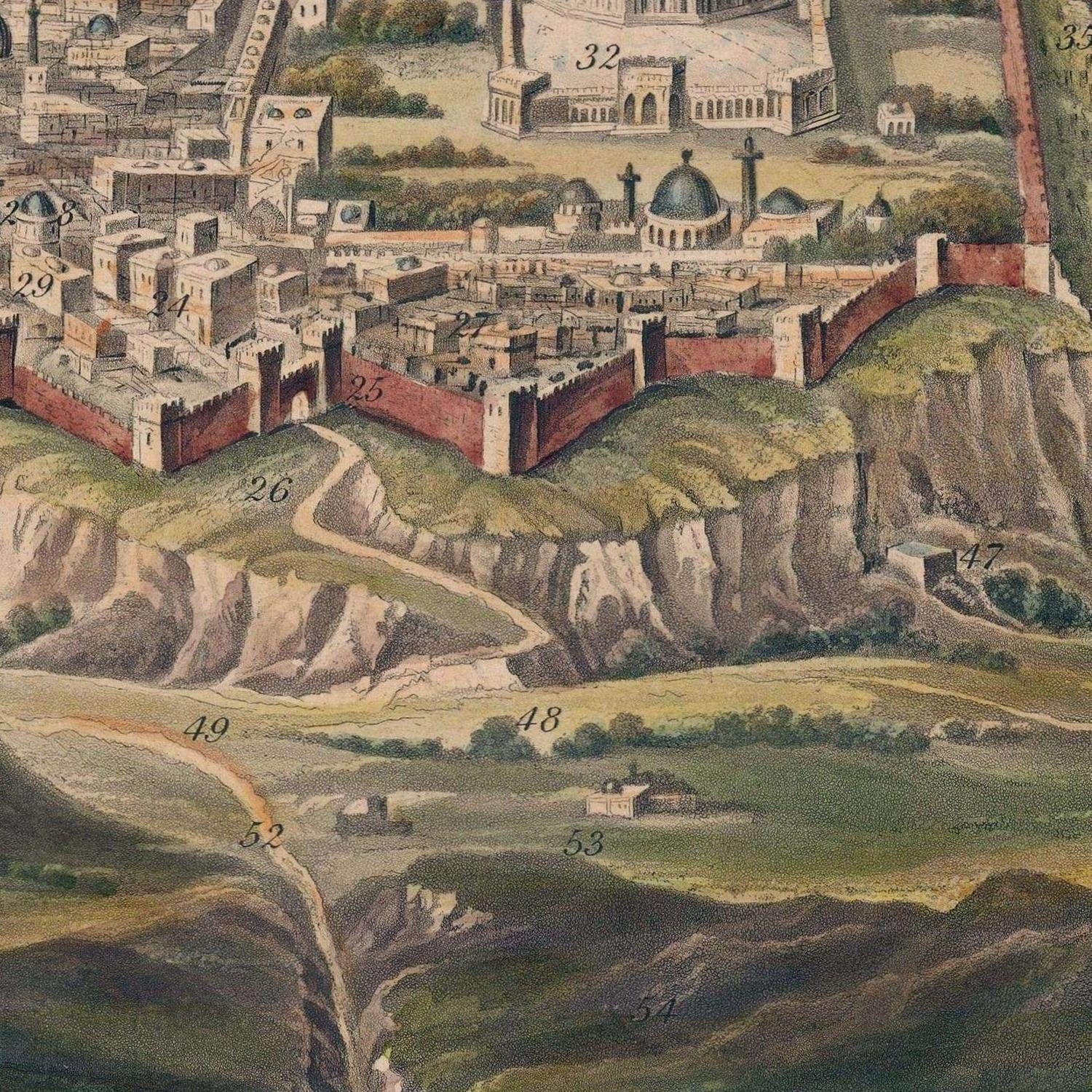 detail of the map from the centre