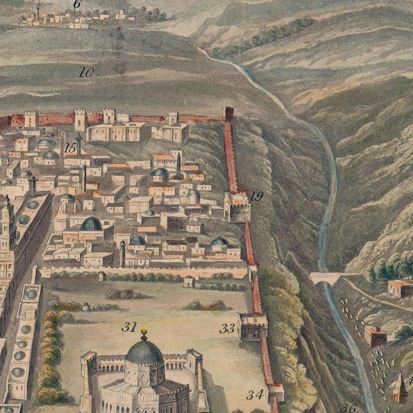 detail of the map from the centre left