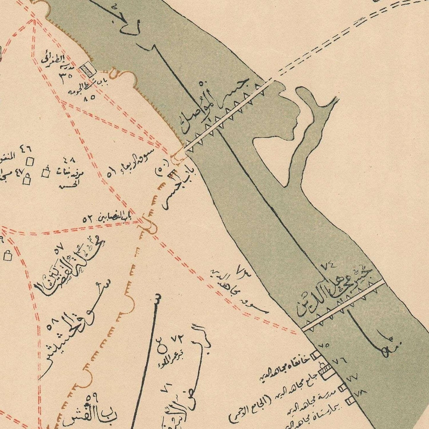 detail of the map from the centre