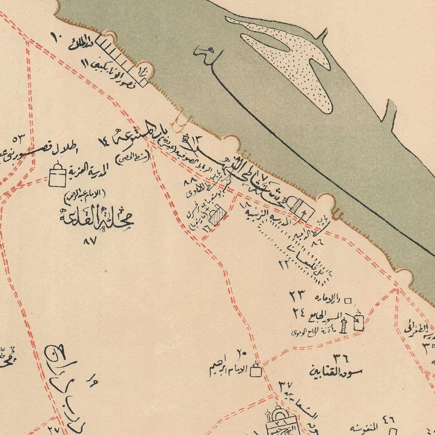 detail of the map from the centre