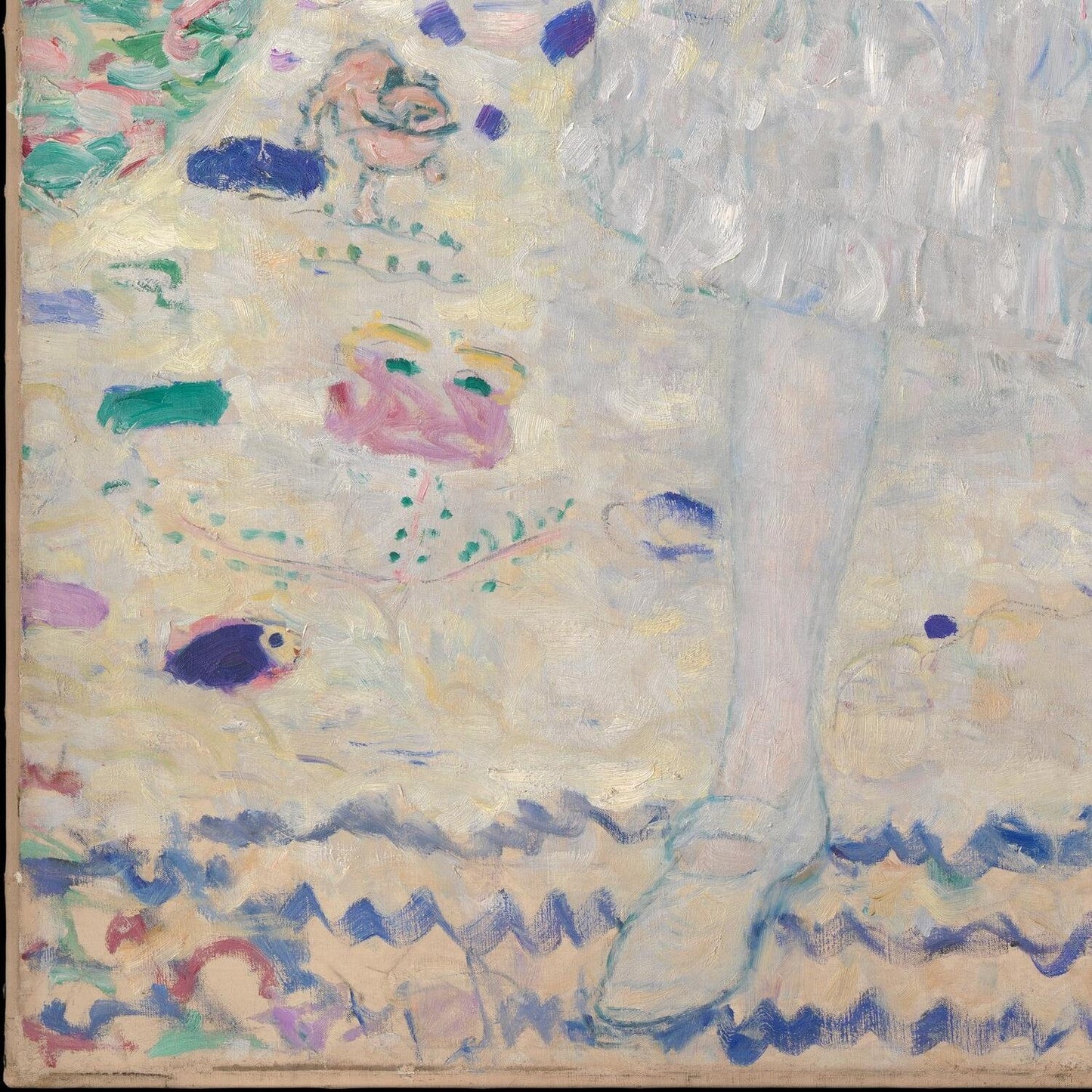 detail of the fine art reproduction from the bottom left corner