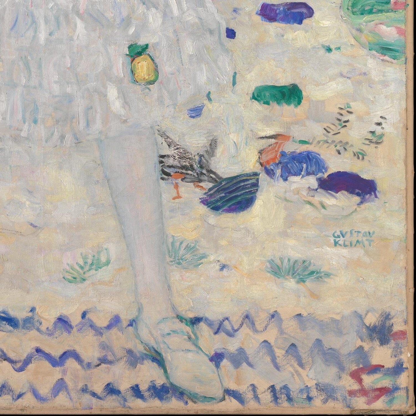 detail of the fine art reproduction from the bottom right corner