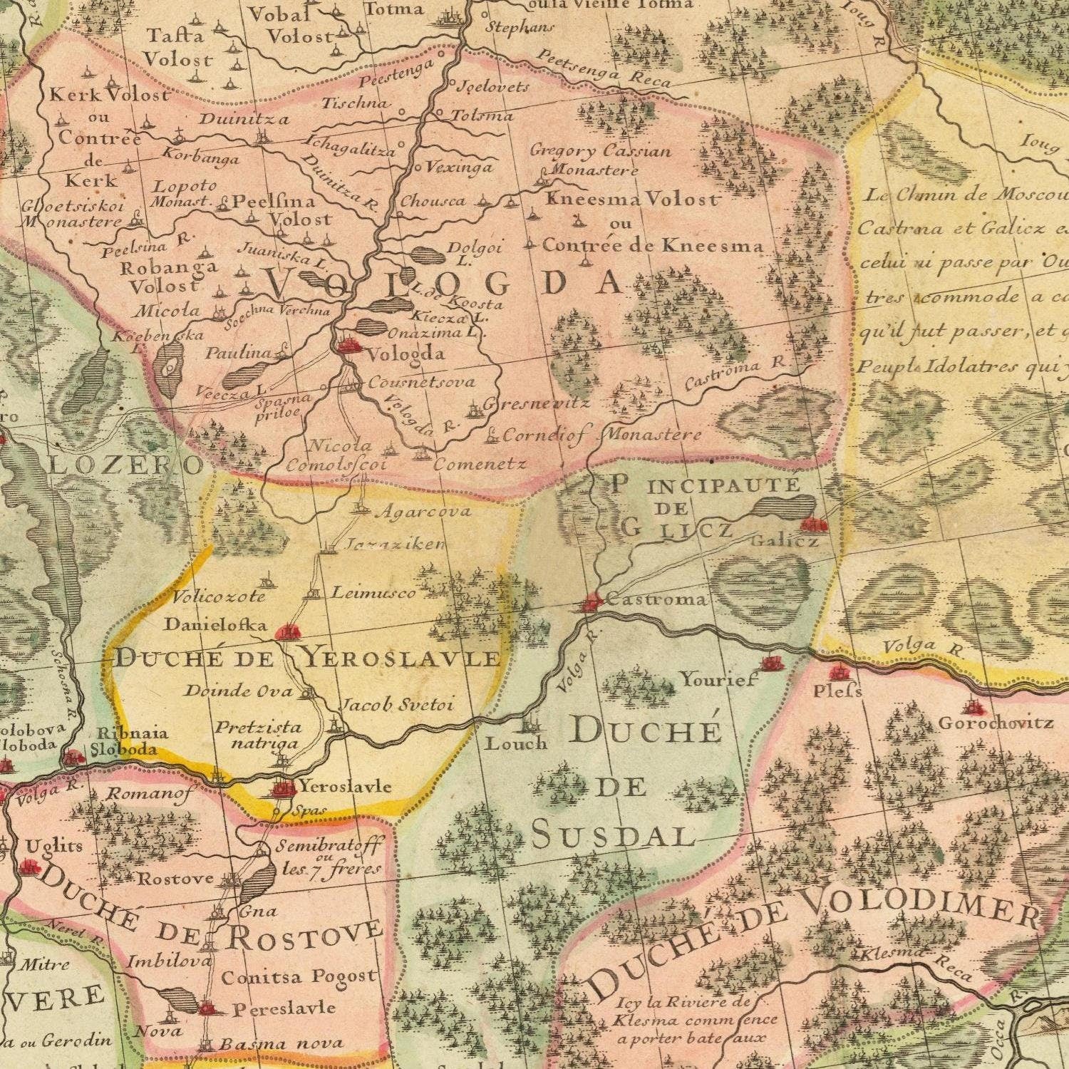 detail of the map from the centre