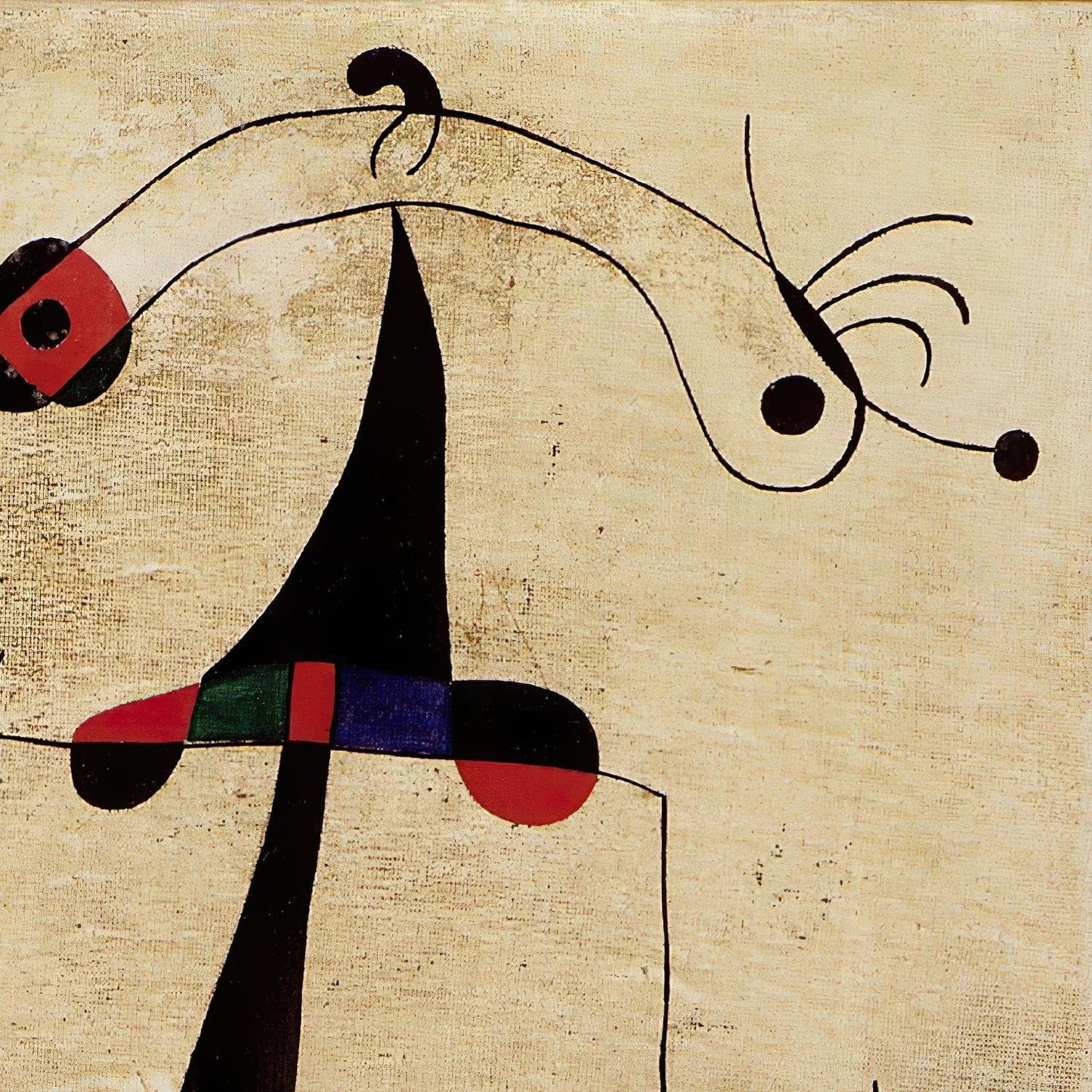 detail of the fine art reproduction from the top right corner