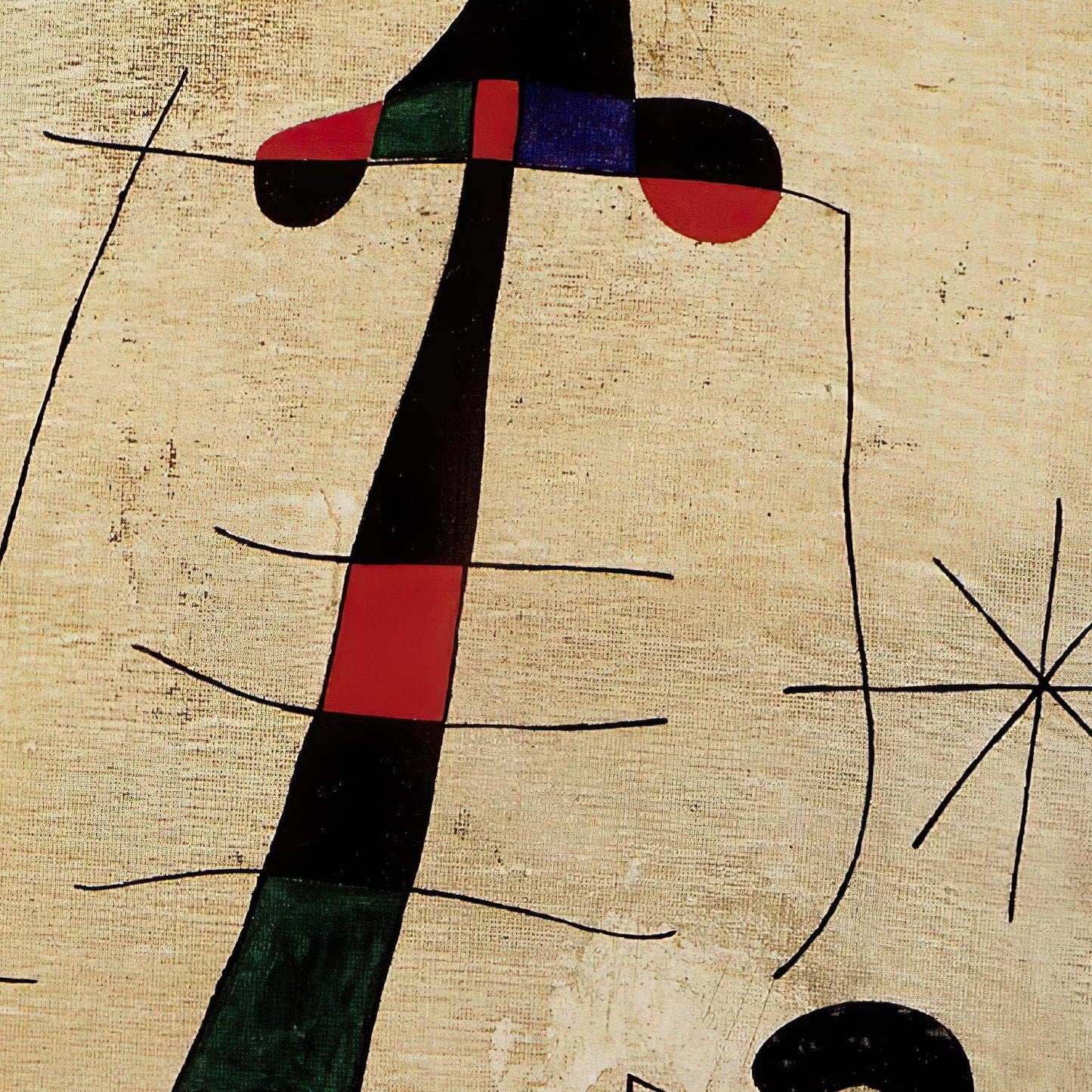 detail of the fine art reproduction from the centre left