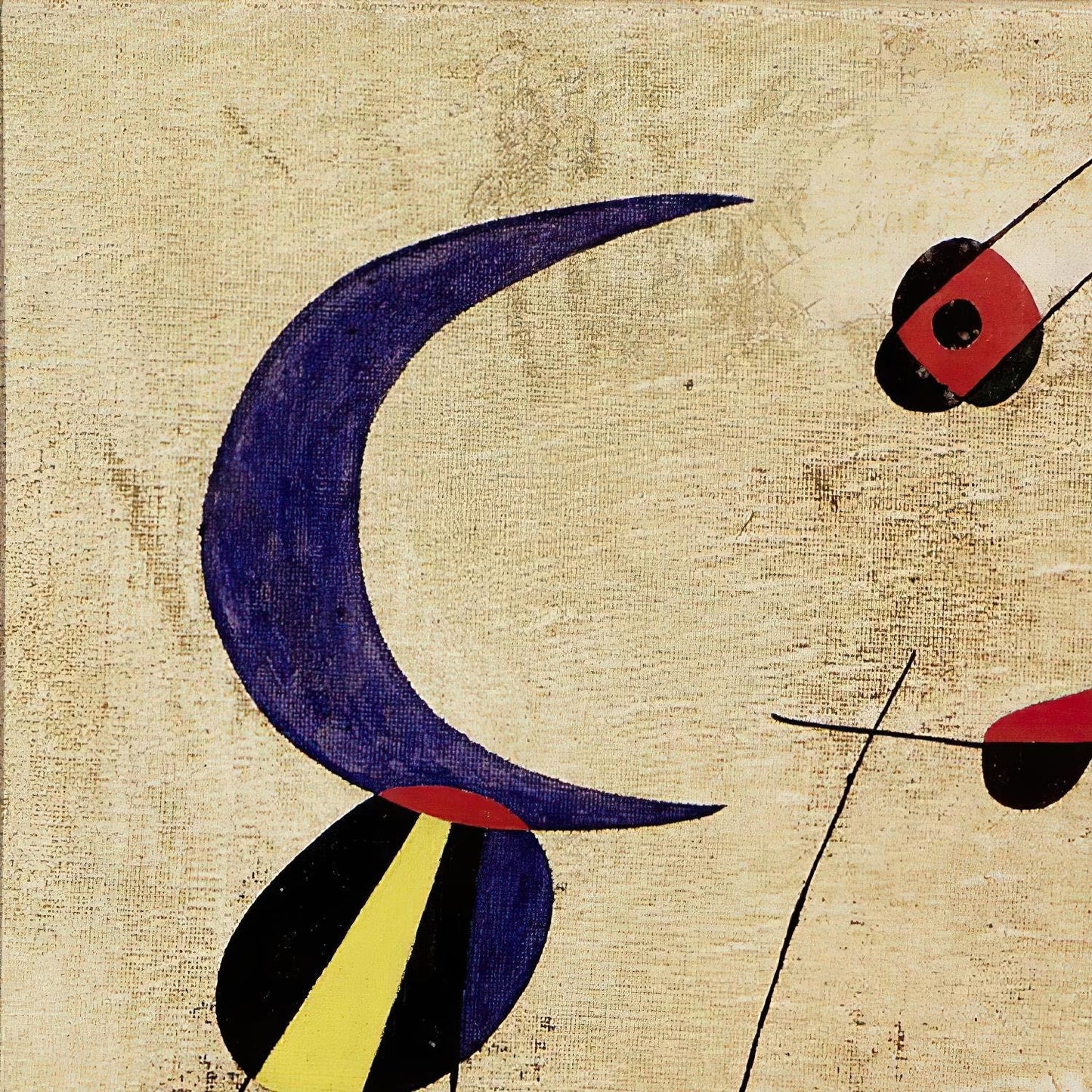 detail of the fine art reproduction from the top left corner