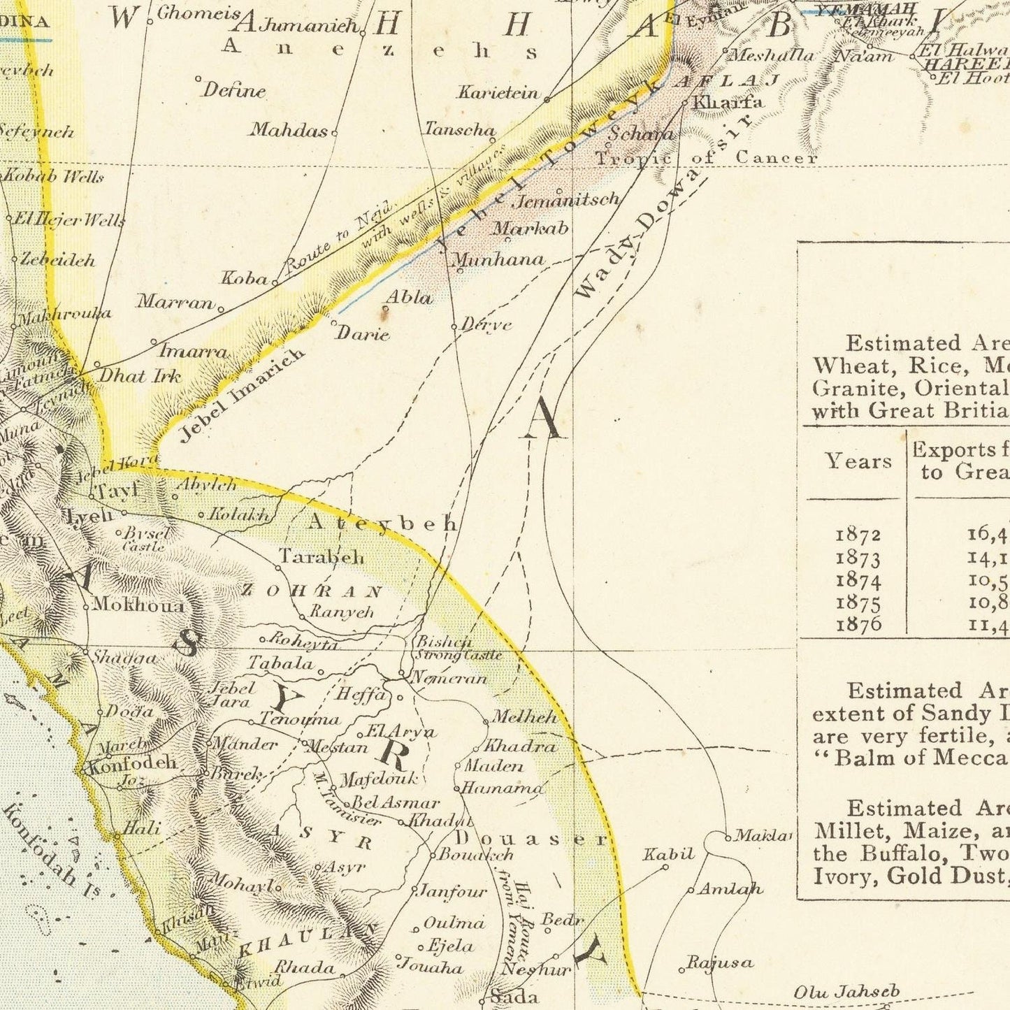 detail of the map from the centre