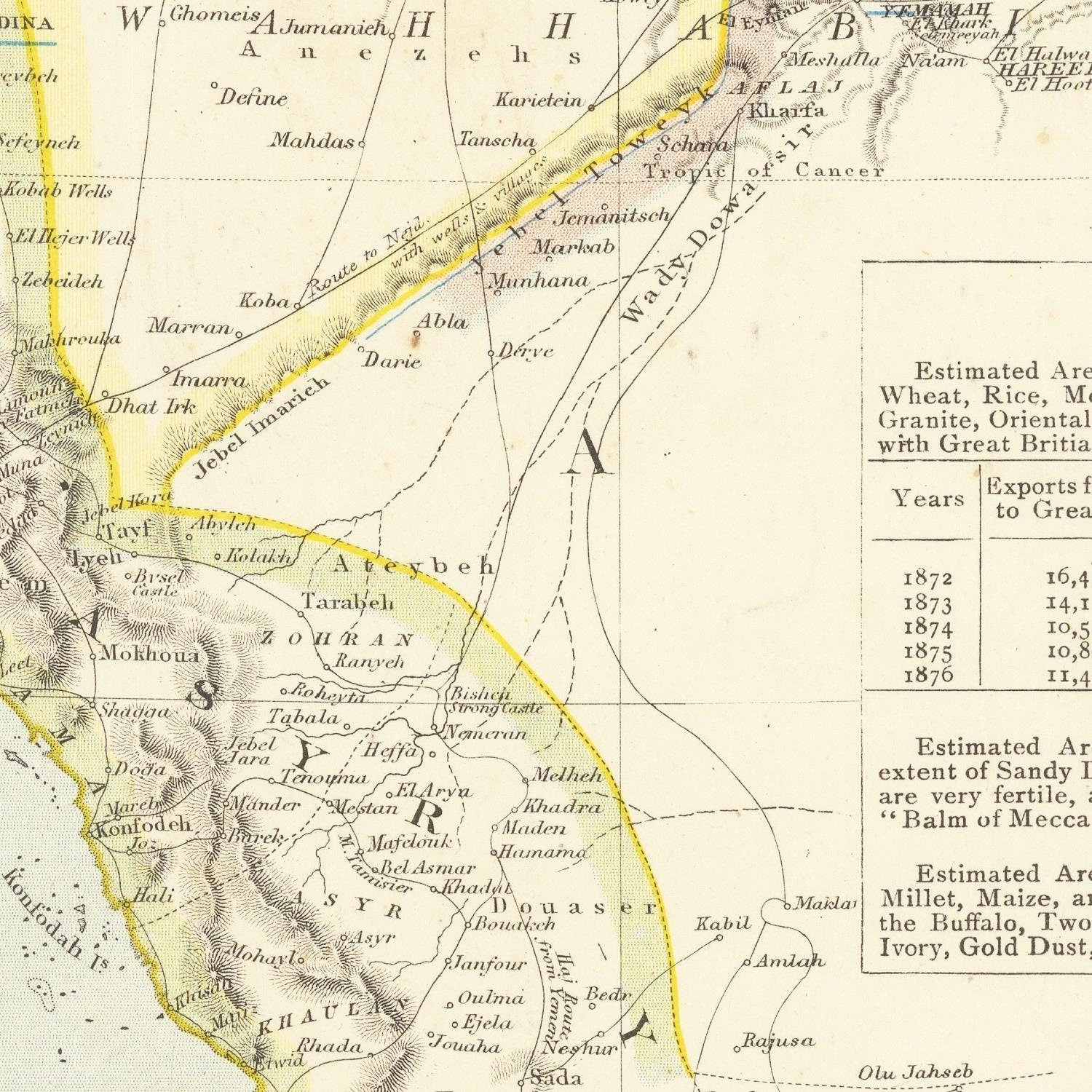 detail of the map from the centre